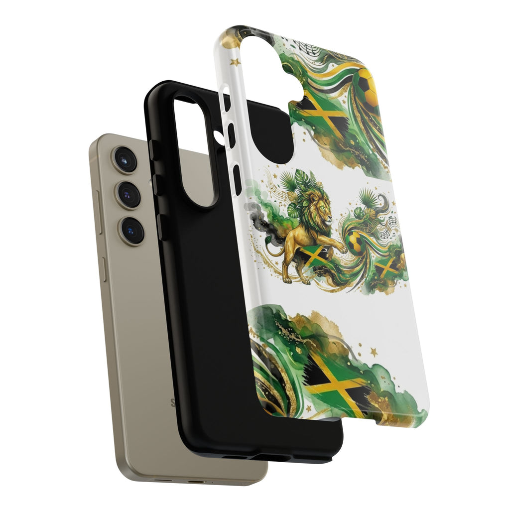 Jamaica Lion Phone Case — Jamaican Flag Rasta Protective Tough Case