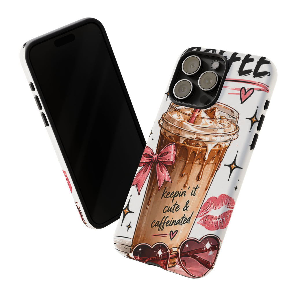 Phone Case — "Keepin' It Cute & Caffeinated" Iced Coffee Design