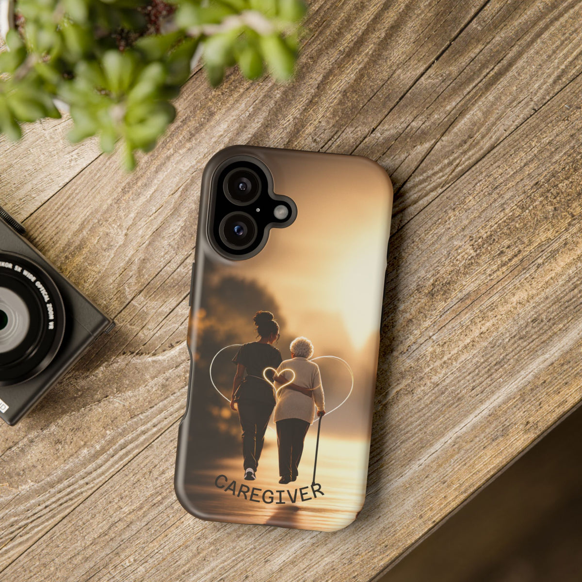Caregiver Phone Case — Impact-Resistant Protective Case with Heart Design