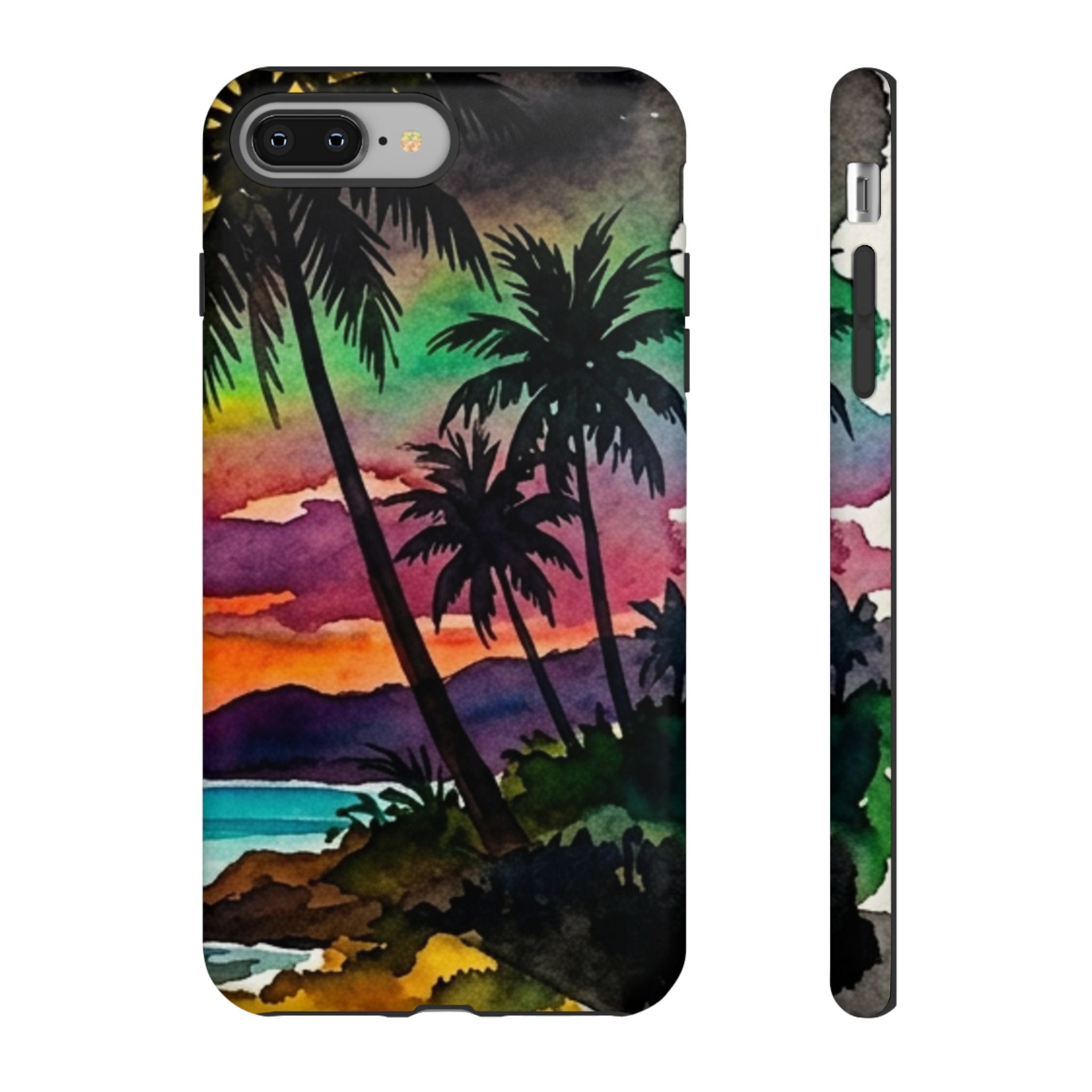 Tropical Sunset Phone Case – Palm Tree Beach Protective Cover