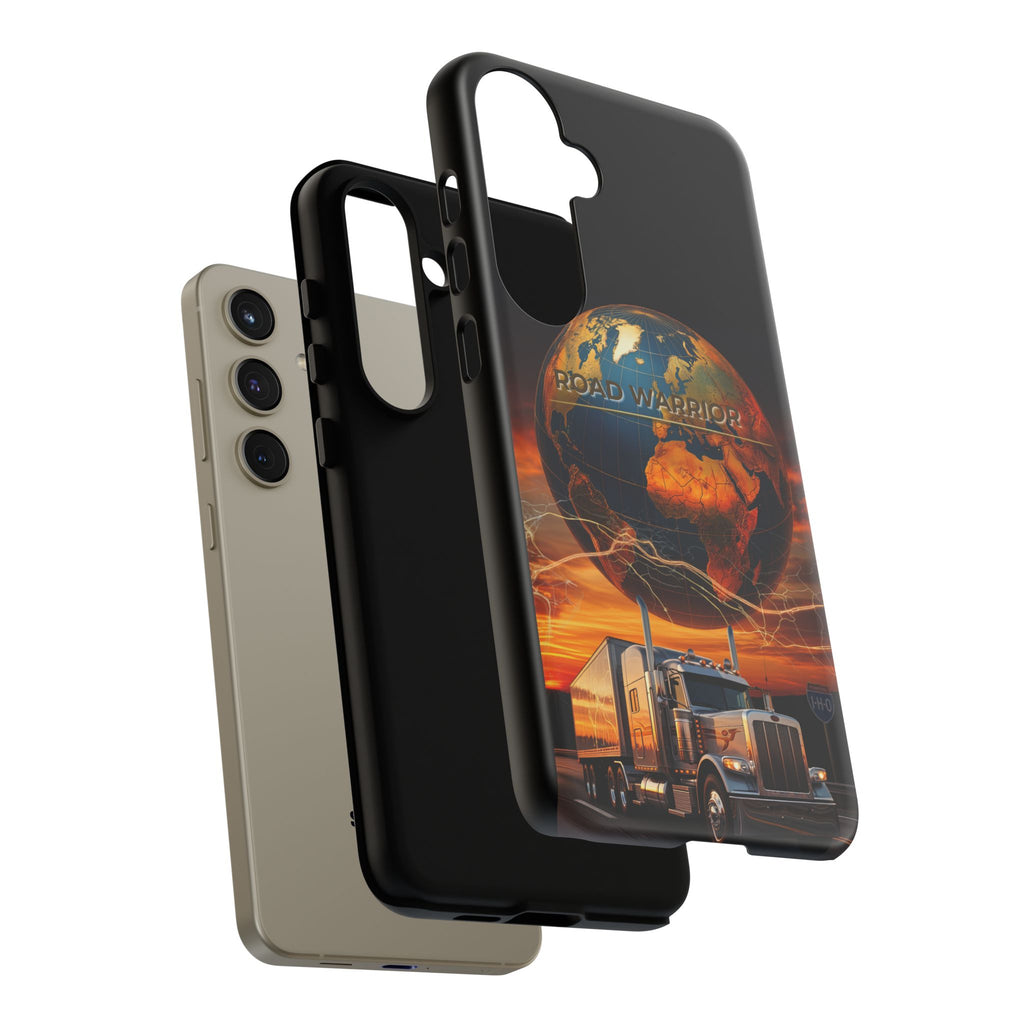 Truck Driver Phone Case — 'Global Road Warrior' Semi Truck Globe Tough Phone Cover
