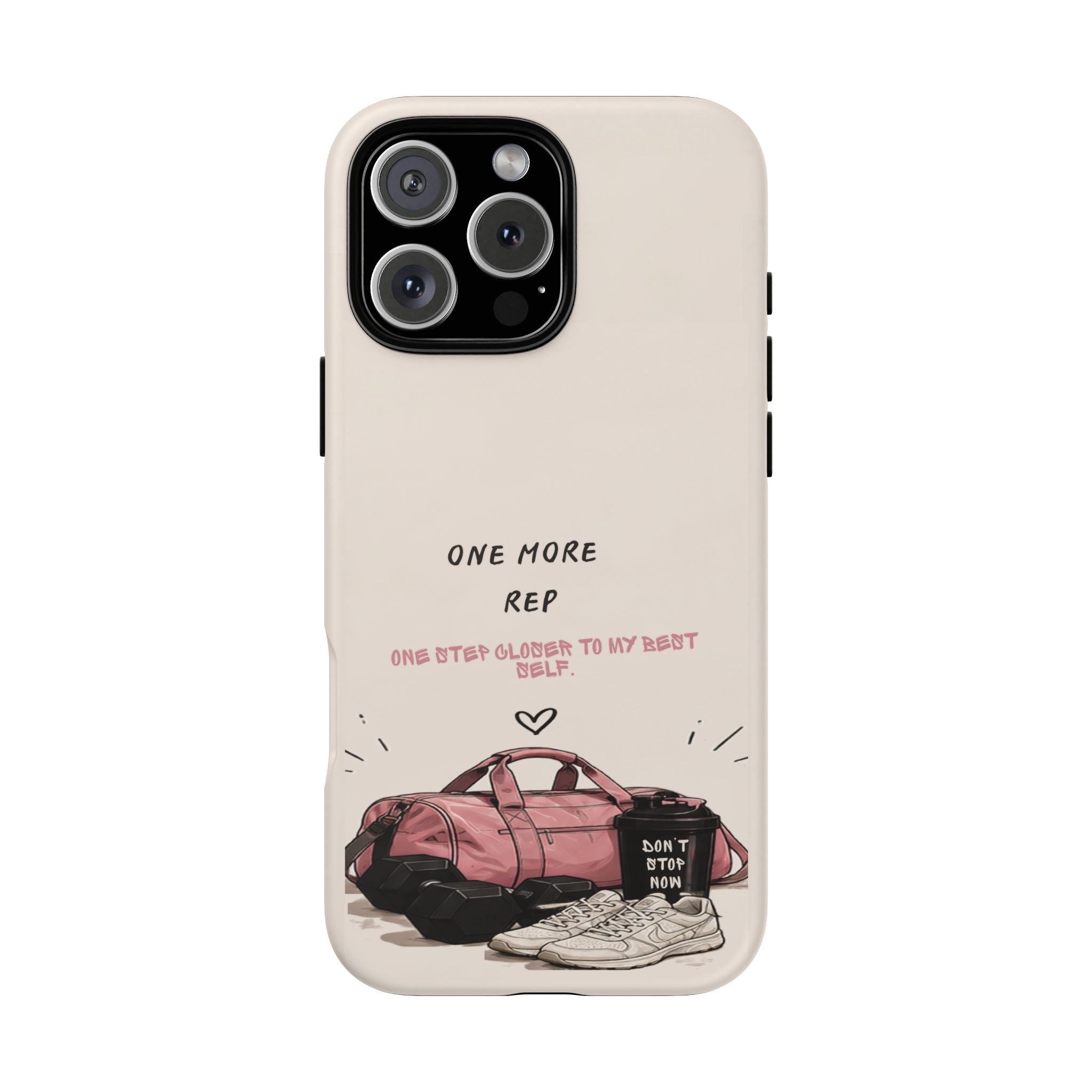 Gym Phone Case — "One More Rep" Workout Duffle & Sneakers Protective Case