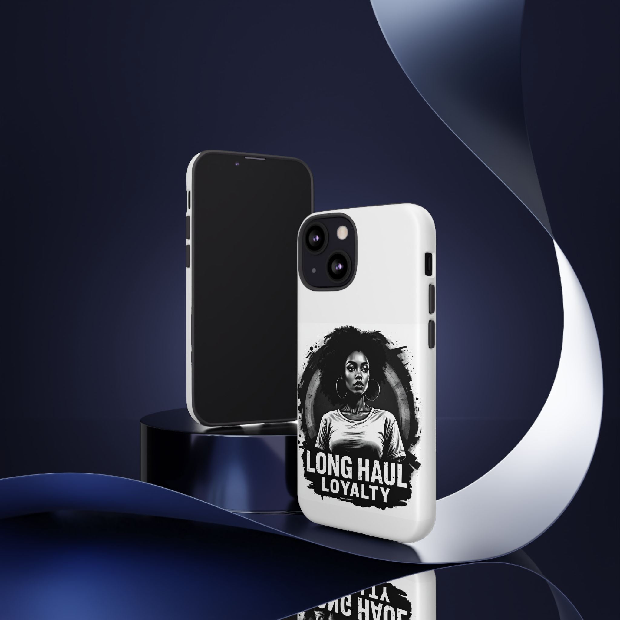 Phone Case — "Long Haul Loyalty" Black & White Portrait Protective Case