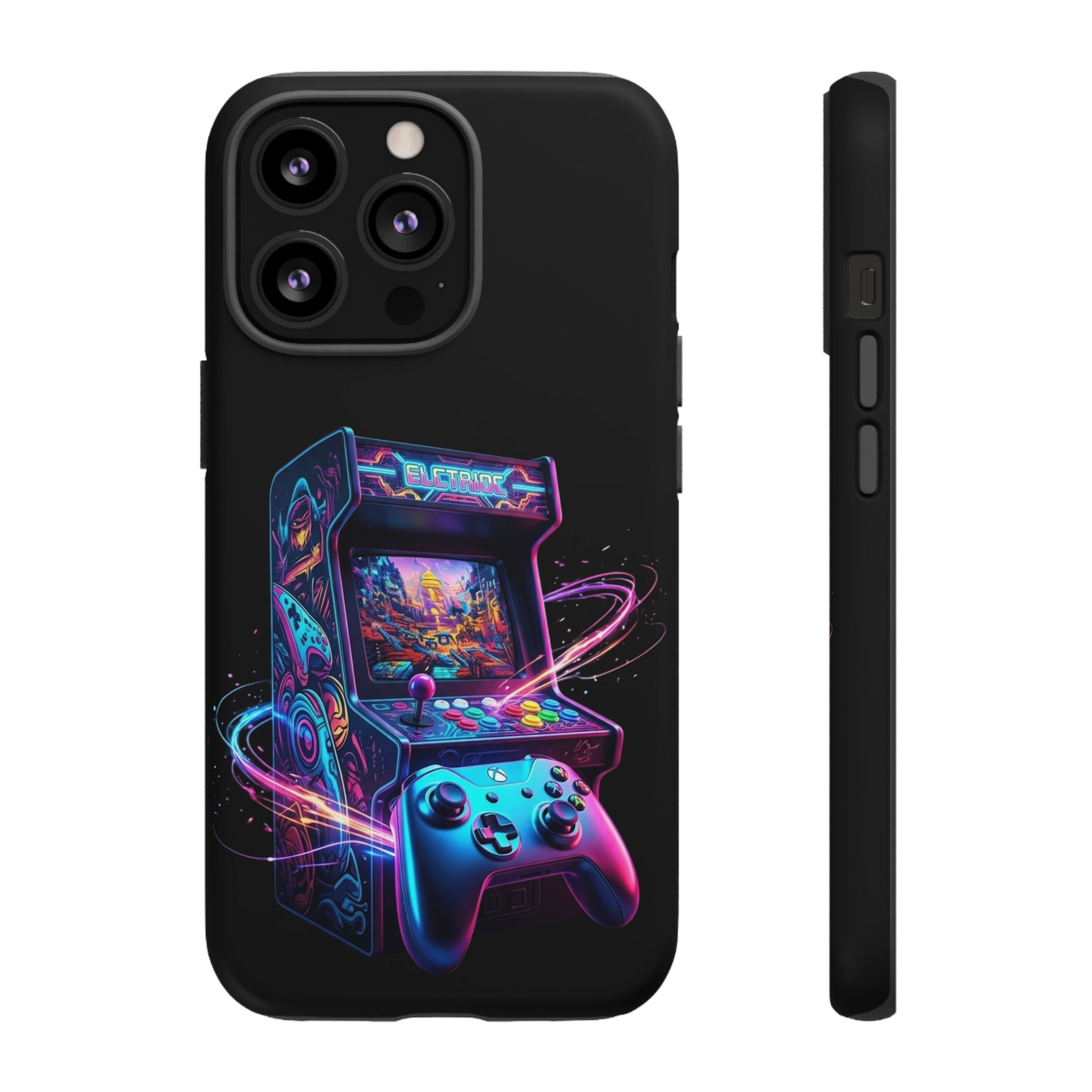 Retro Arcade Phone Case — Neon Gaming Controller Design