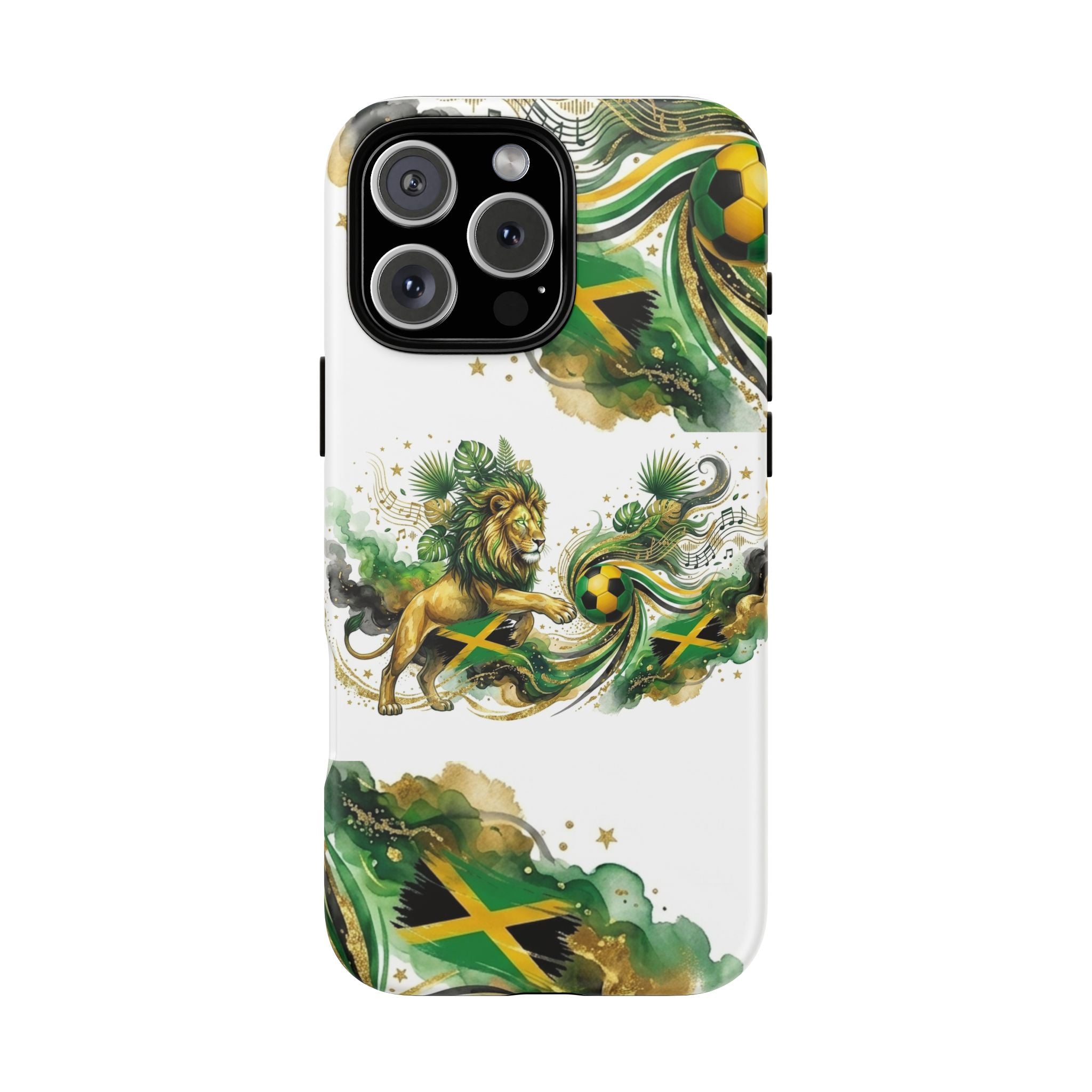 Jamaica Lion Phone Case — Jamaican Flag Rasta Protective Tough Case