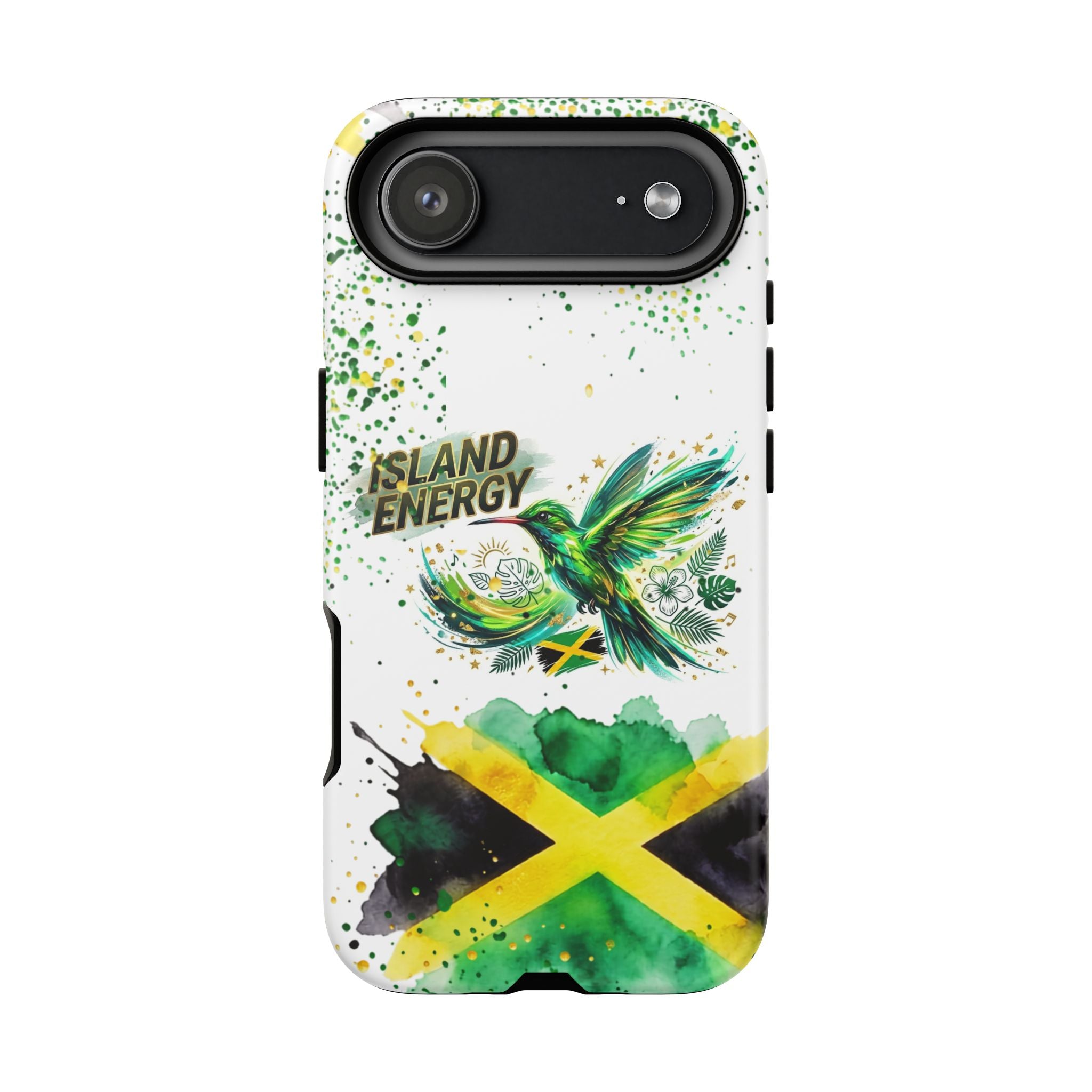 Island Energy Tough Phone Case — Colorful Hummingbird & Tropical Sunset Protective Cover