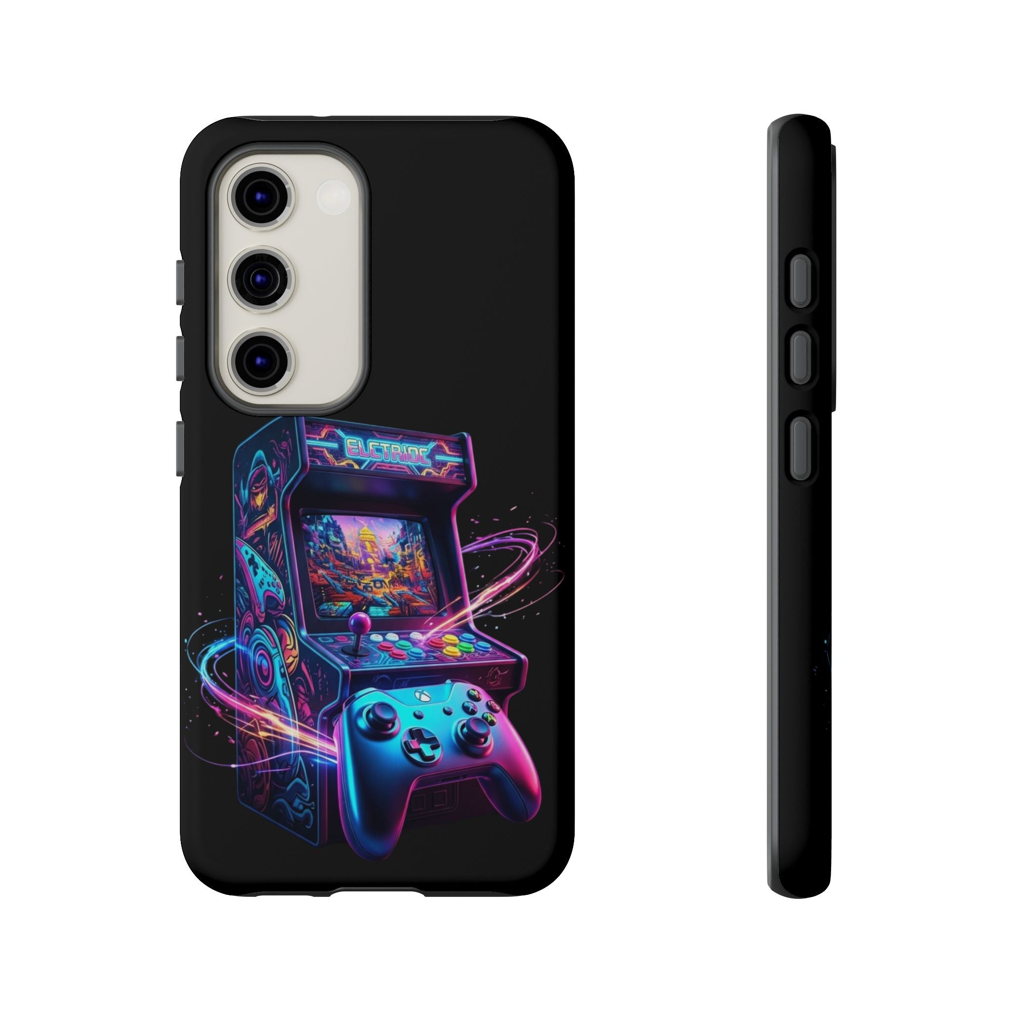Retro Arcade Phone Case — Neon Gaming Controller Design