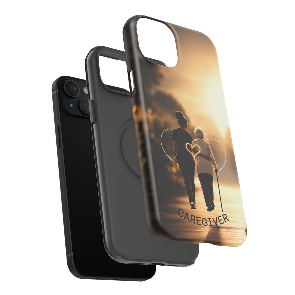 Caregiver Phone Case — Impact-Resistant Protective Case with Heart Design