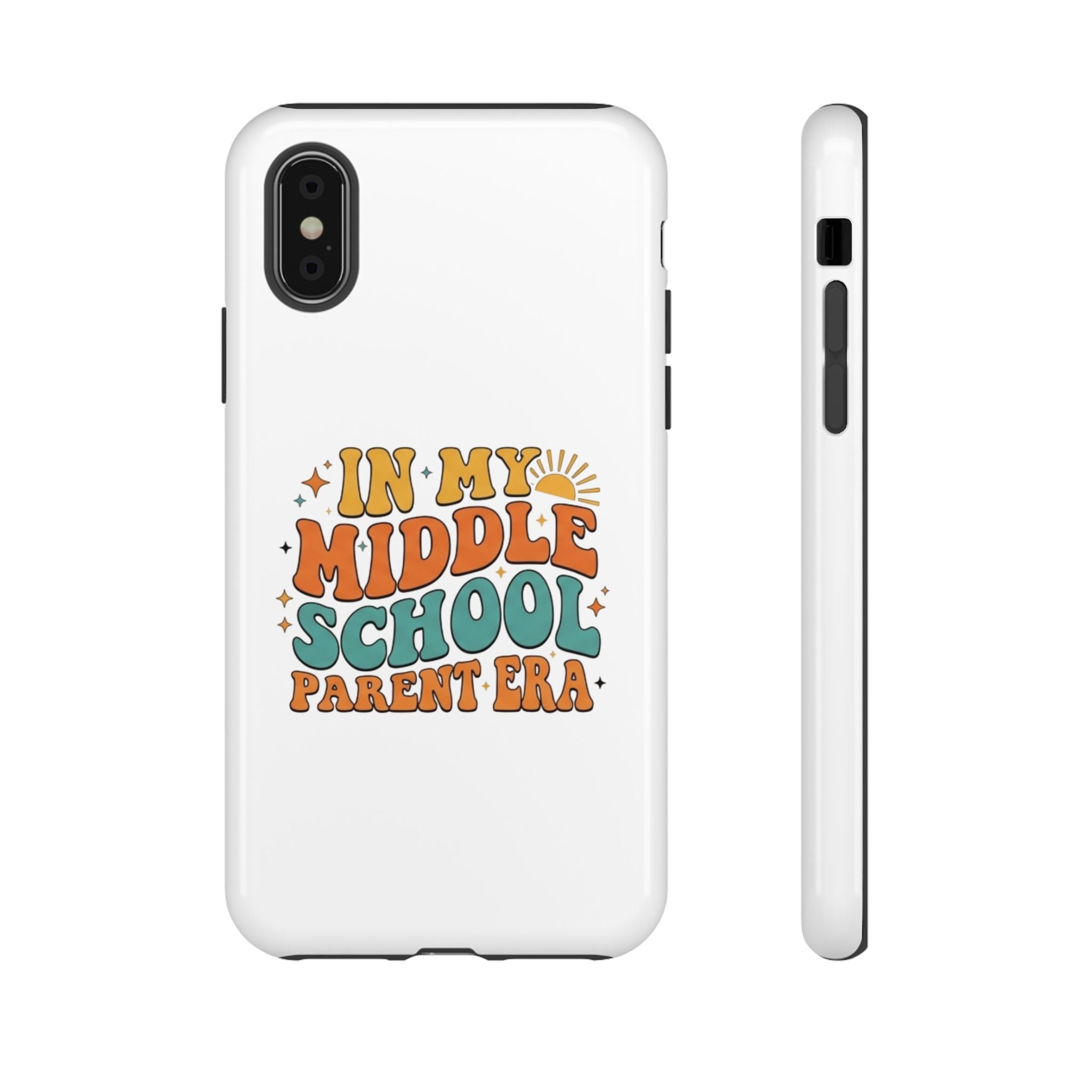 Middle School Parent Phone Case — "In My Middle School Parent Era" Retro Design