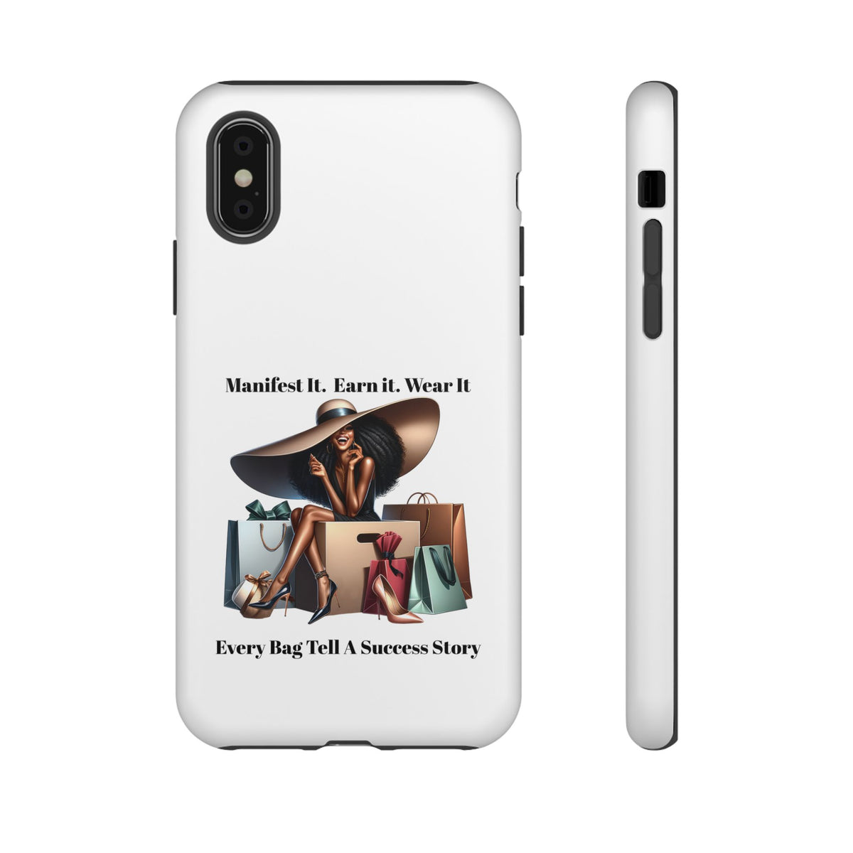 Phone Case - "Manifest It. Earn It. Wear It." Chic Shopper Design