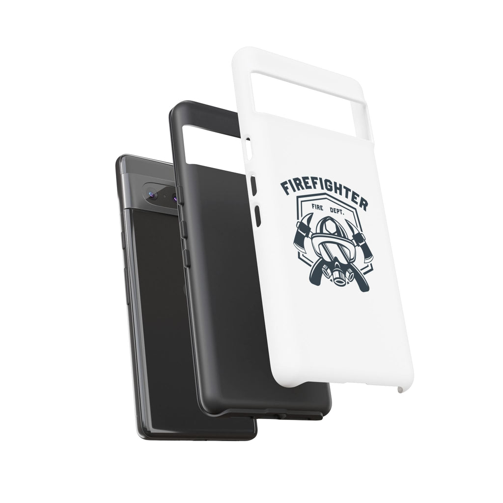 Firefighter Tough Phone Case — Fire Dept Helmet & Axes Protective Cover