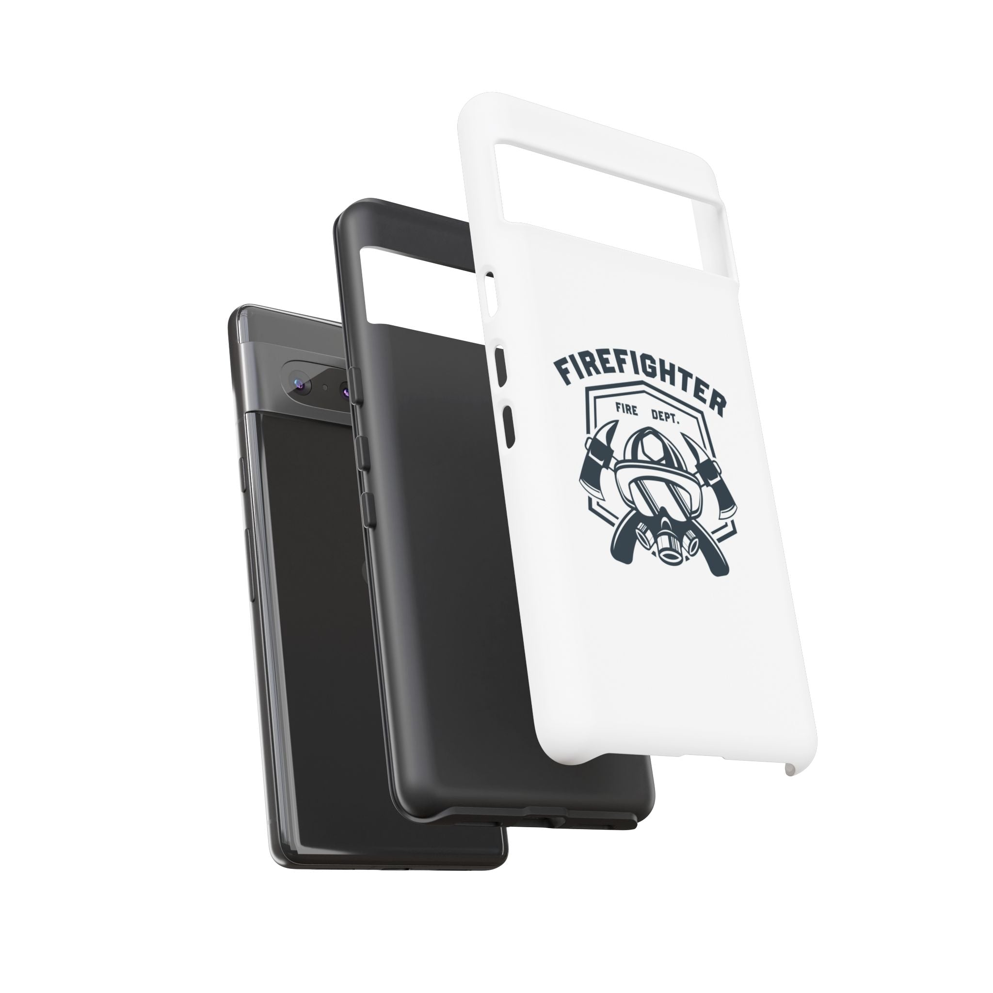 Firefighter Tough Phone Case — Fire Dept Helmet & Axes Protective Cover