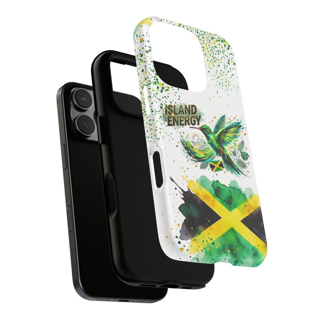 Island Energy Tough Phone Case — Colorful Hummingbird & Tropical Sunset Protective Cover