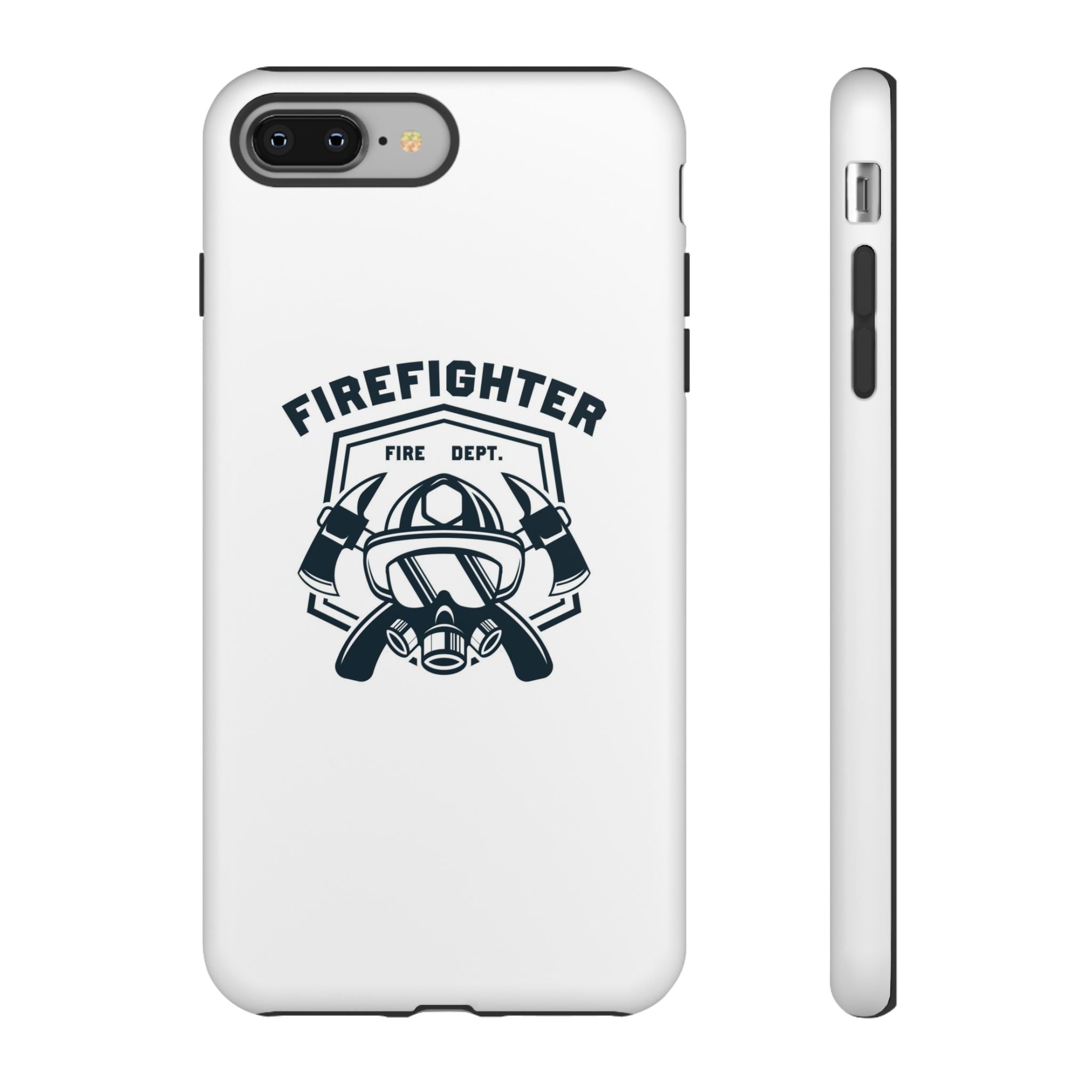 Firefighter Tough Phone Case — Fire Dept Helmet & Axes Protective Cover