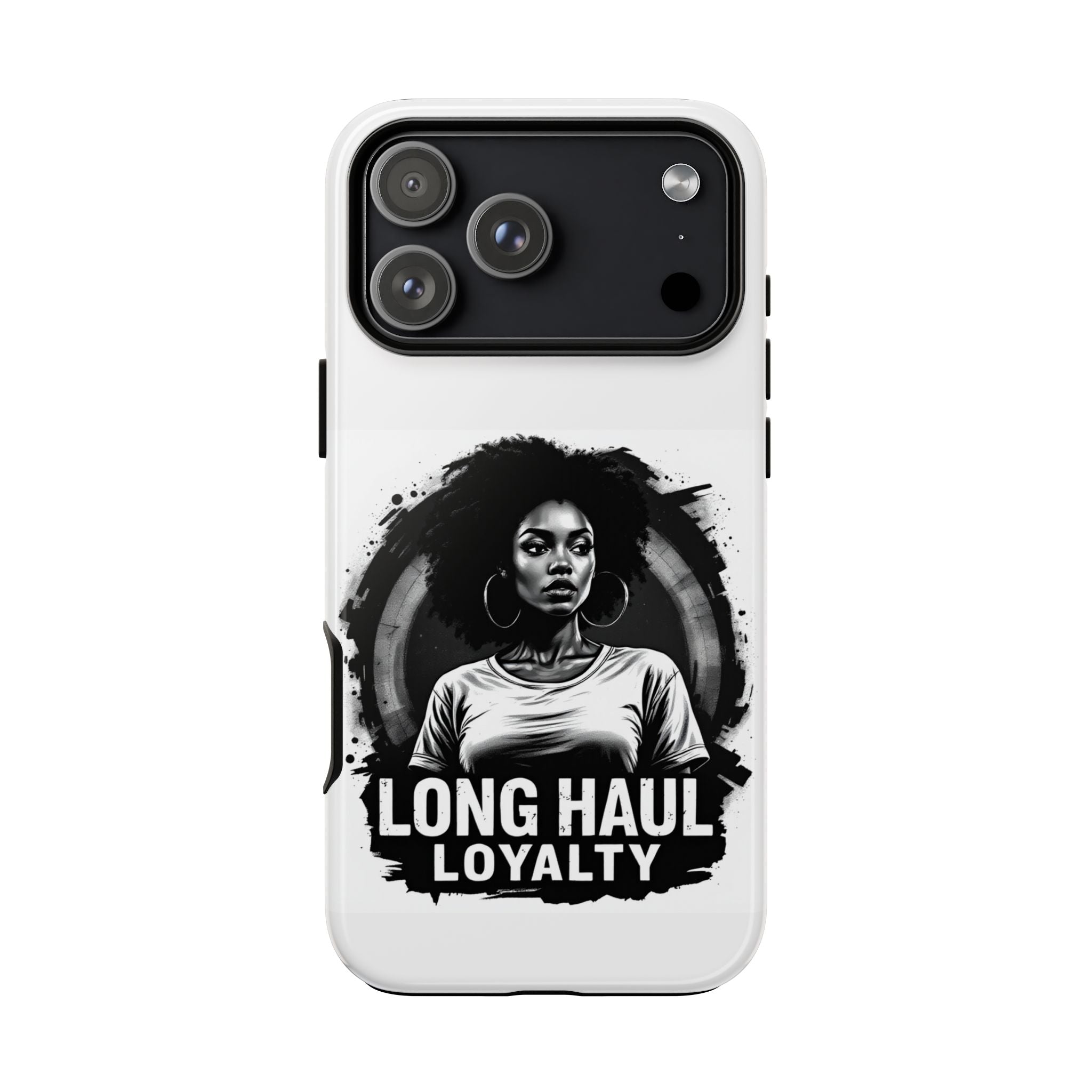 Phone Case — "Long Haul Loyalty" Black & White Portrait Protective Case
