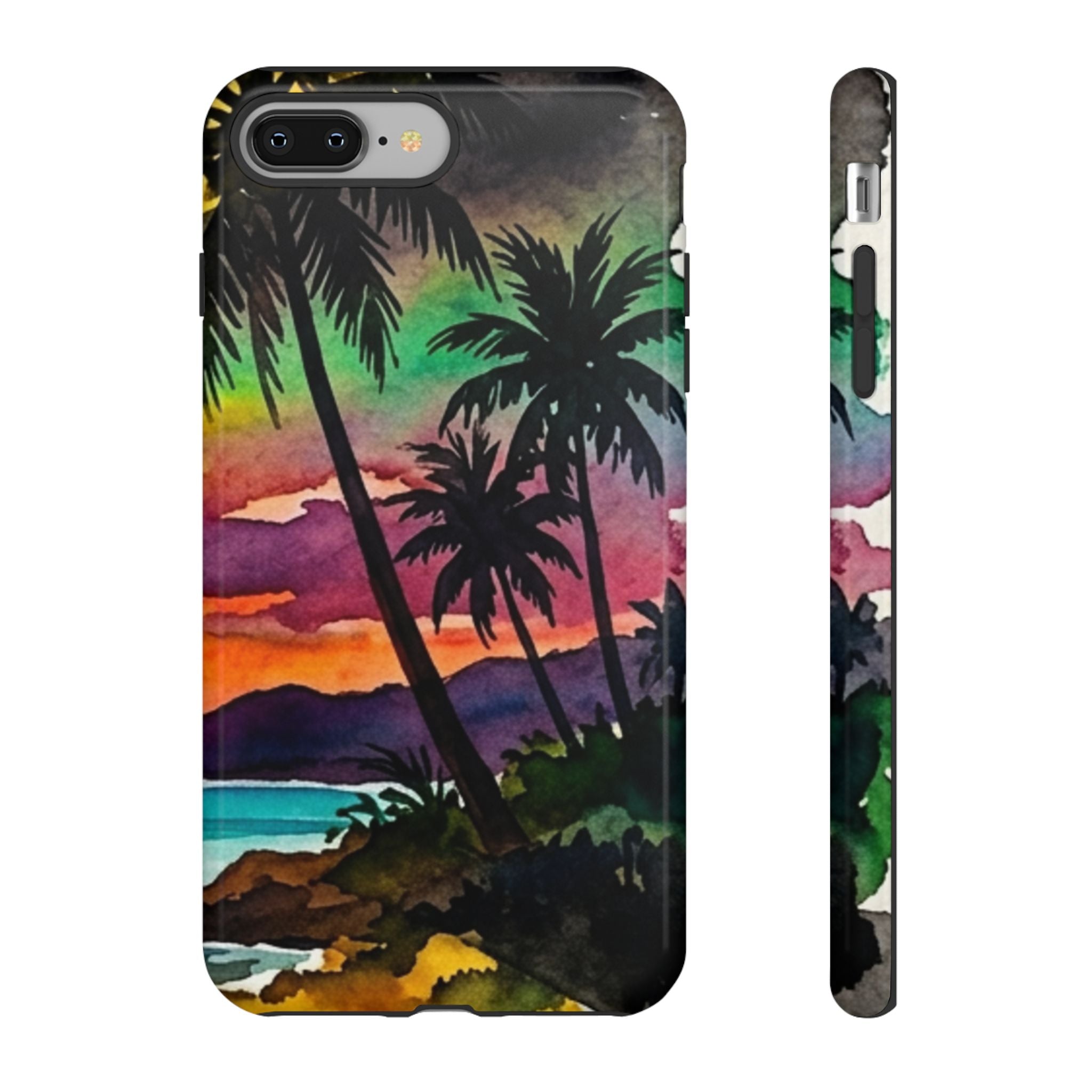 Tropical Sunset Phone Case – Palm Tree Beach Protective Cover