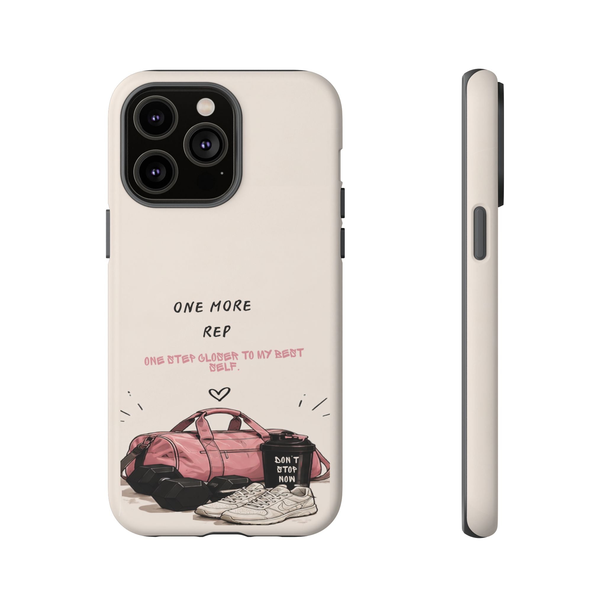 Gym Phone Case — "One More Rep" Workout Duffle & Sneakers Protective Case