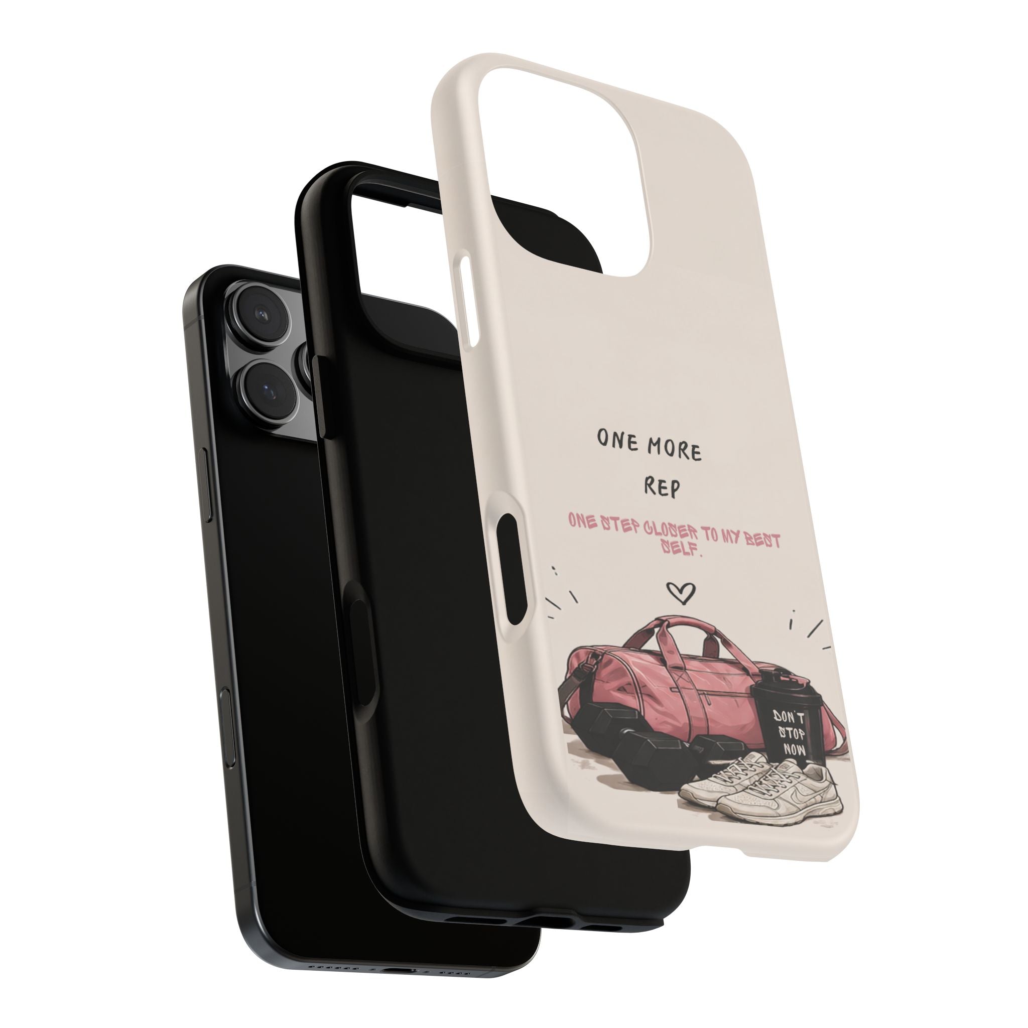Gym Phone Case — "One More Rep" Workout Duffle & Sneakers Protective Case