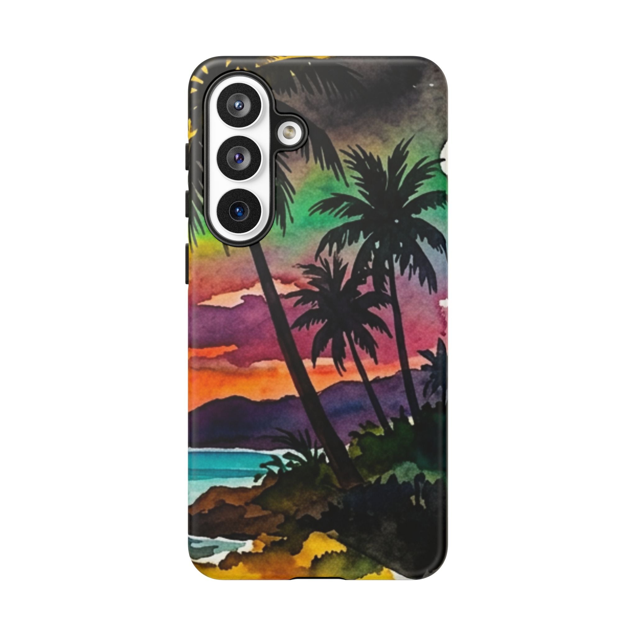 Tropical Sunset Phone Case – Palm Tree Beach Protective Cover