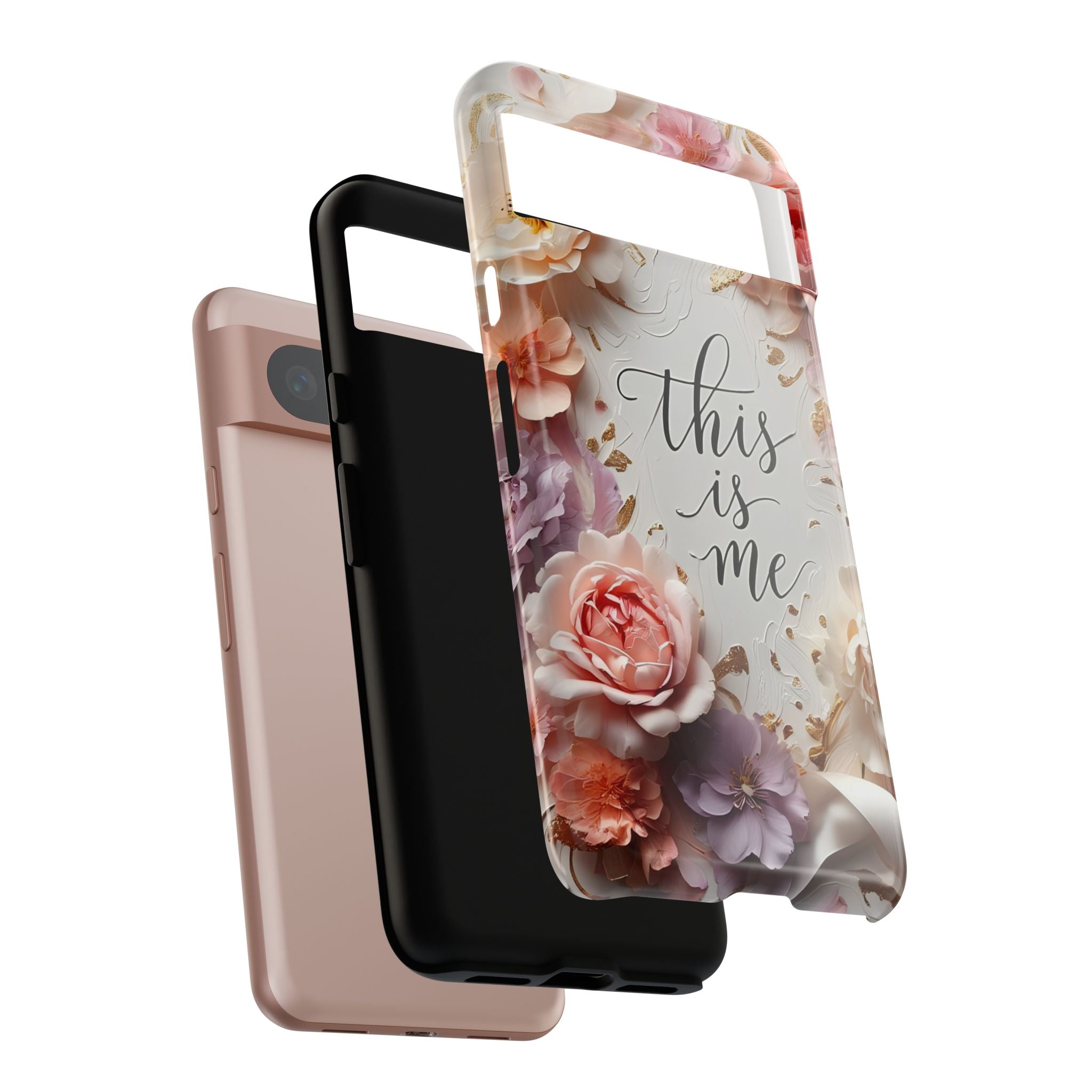 Floral "This Is Me" Tough Phone Case — Protective Floral iPhone Cover for Self-Expression, Gift for Her