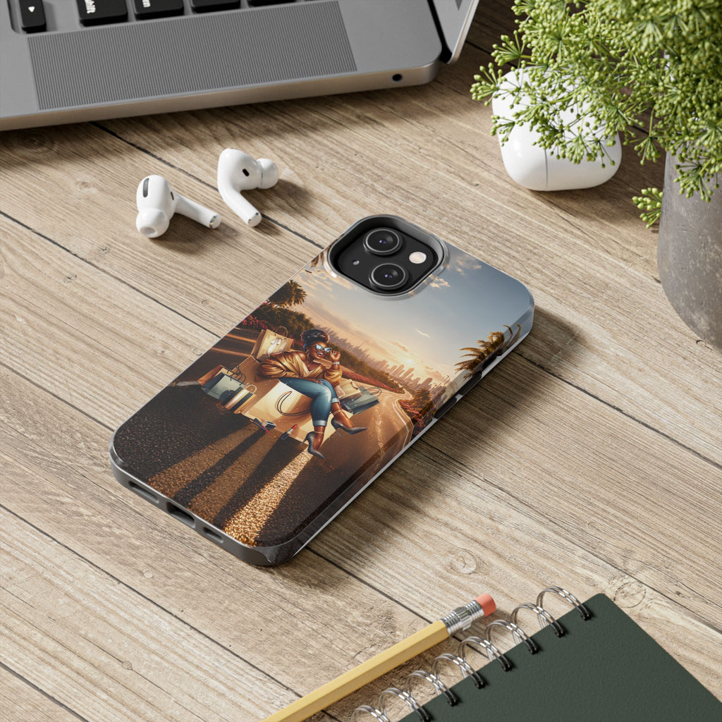 Sunset Roadtrip Tough Phone Case — Relaxed Traveler Design