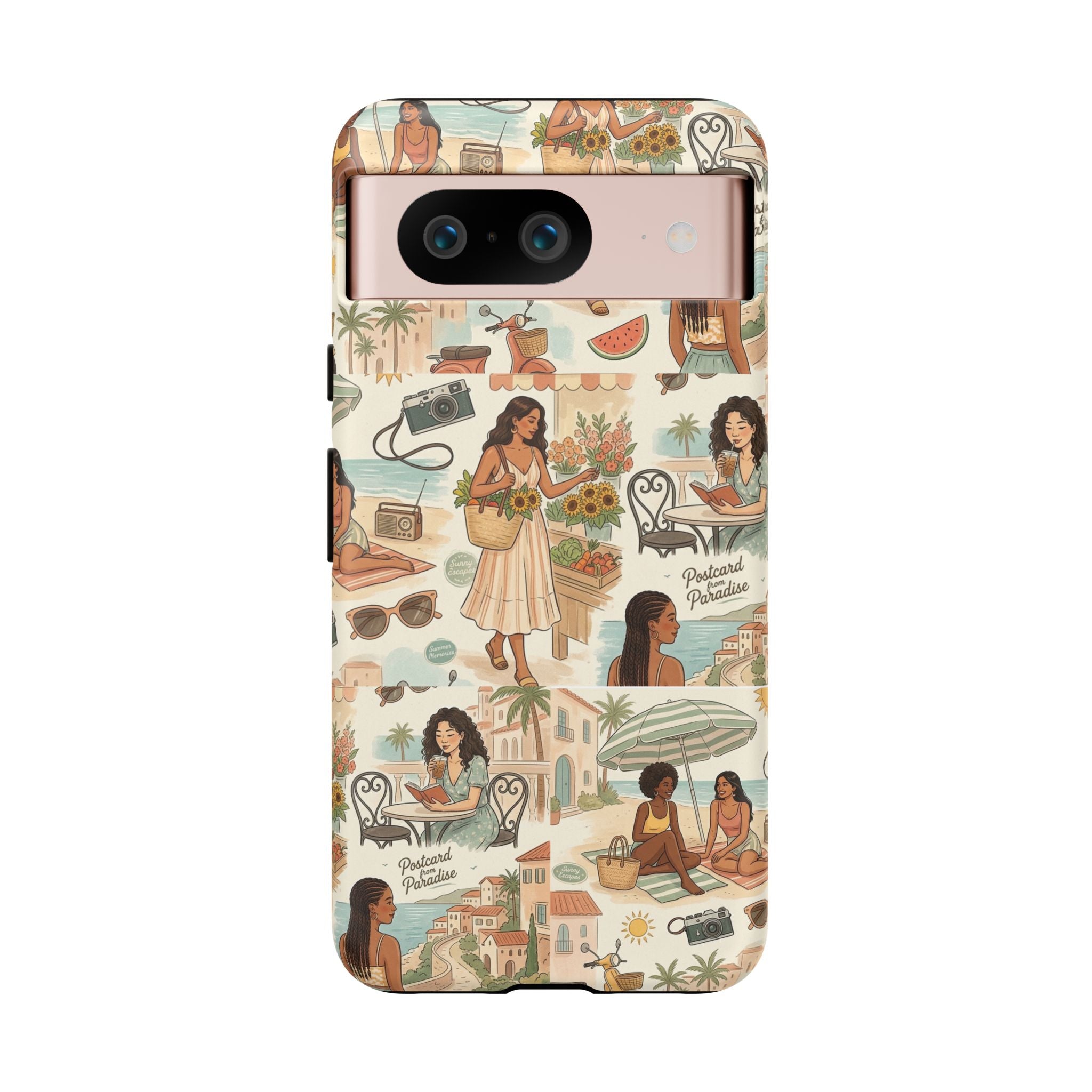 Tropical Vacation Phone Case — Vintage Beach Women Pattern