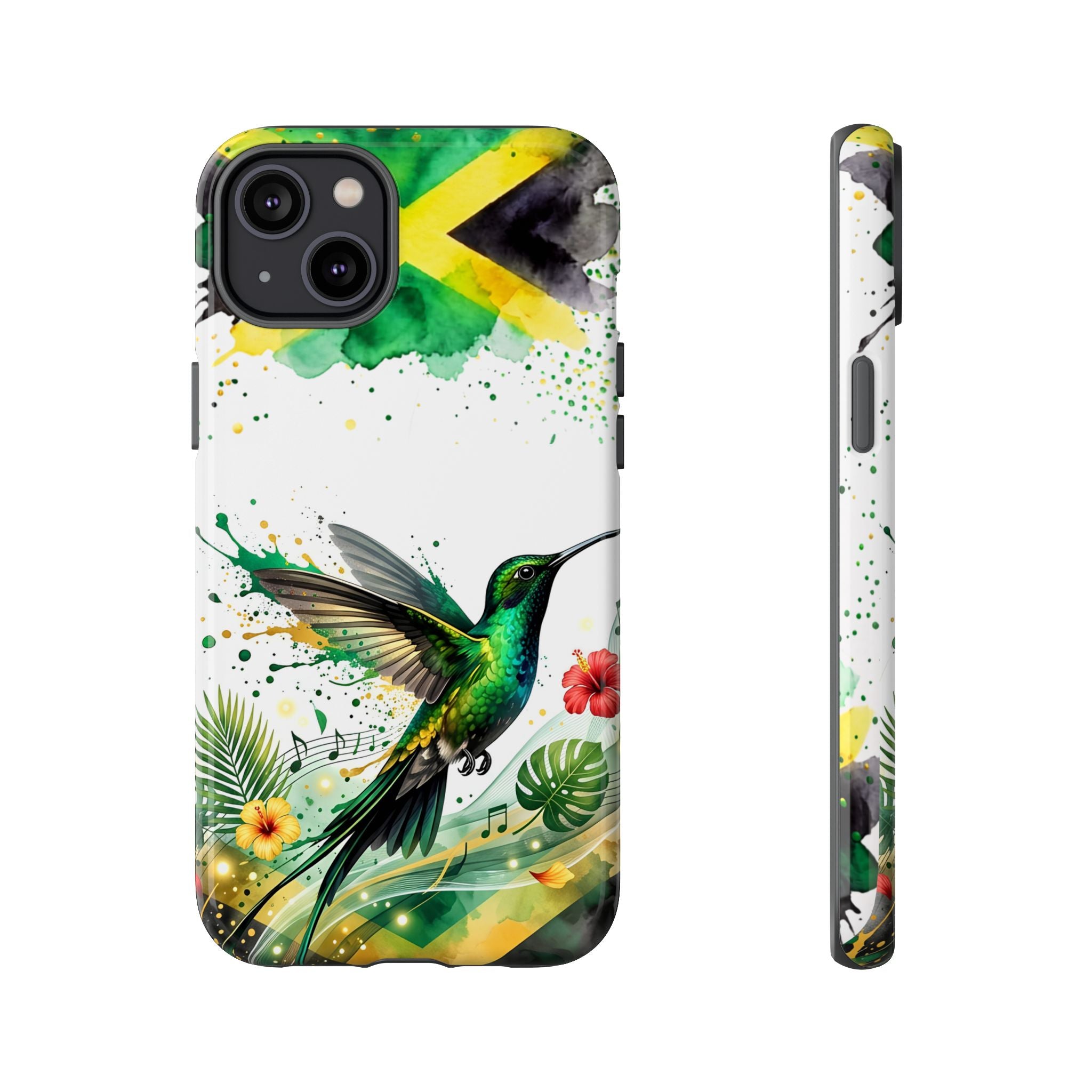 Hummingbird Jamaica Tough Phone Case – Tropical Floral Protective Cover