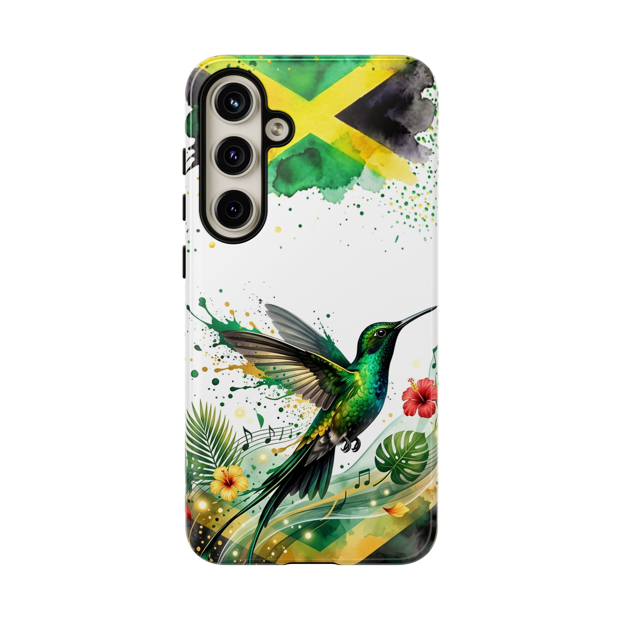 Hummingbird Jamaica Tough Phone Case – Tropical Floral Protective Cover