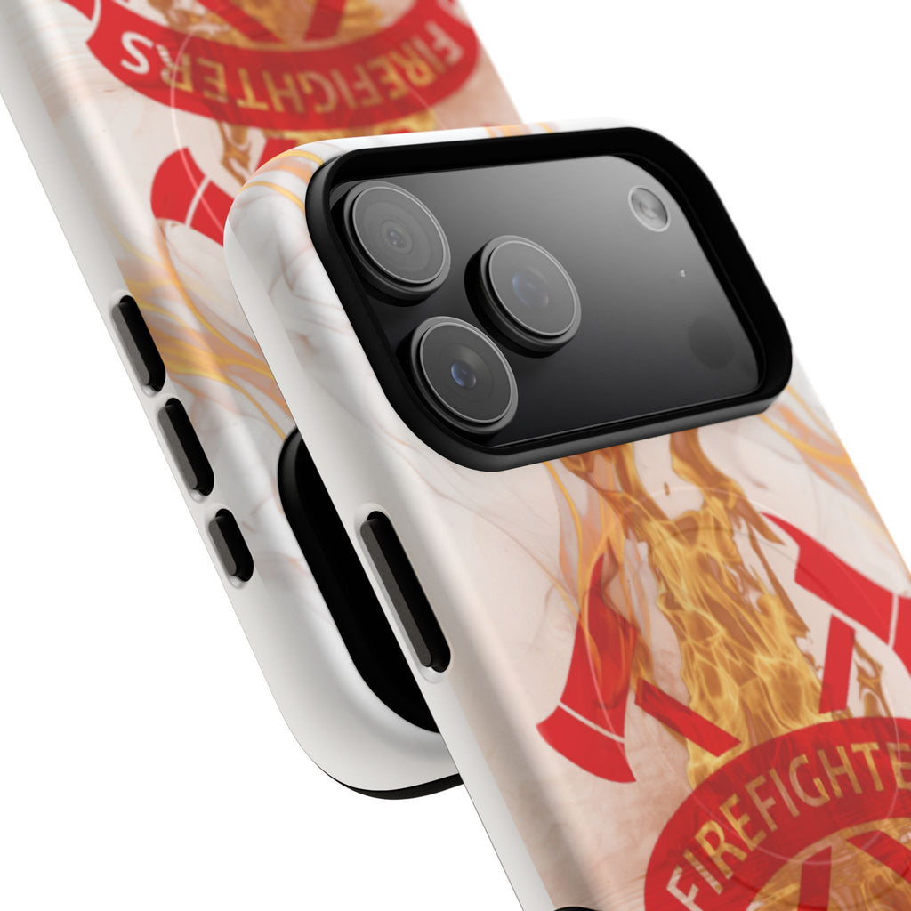 Firefighter Emblem Tough Magnetic Phone Case — Flame Design
