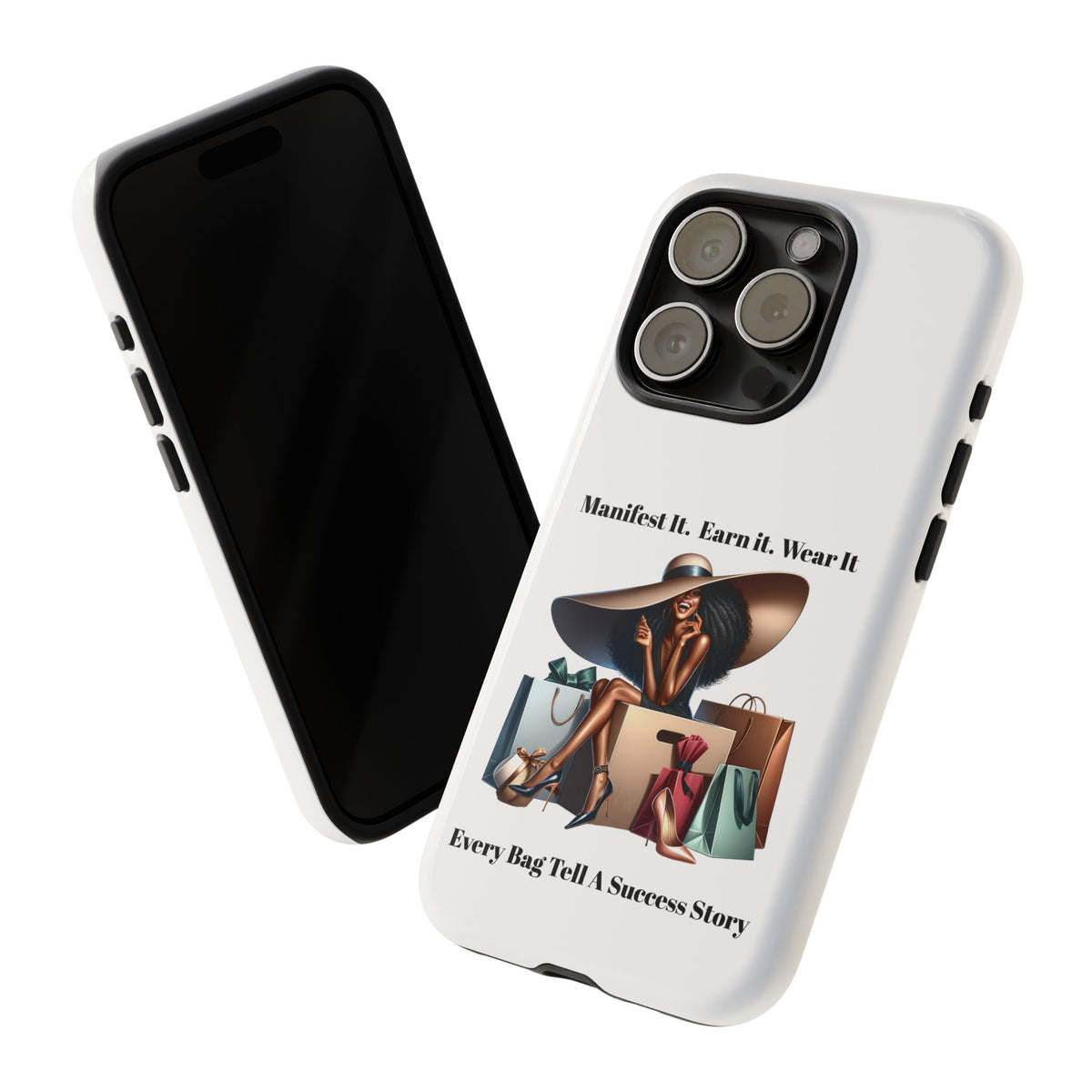 Phone Case - "Manifest It. Earn It. Wear It." Chic Shopper Design