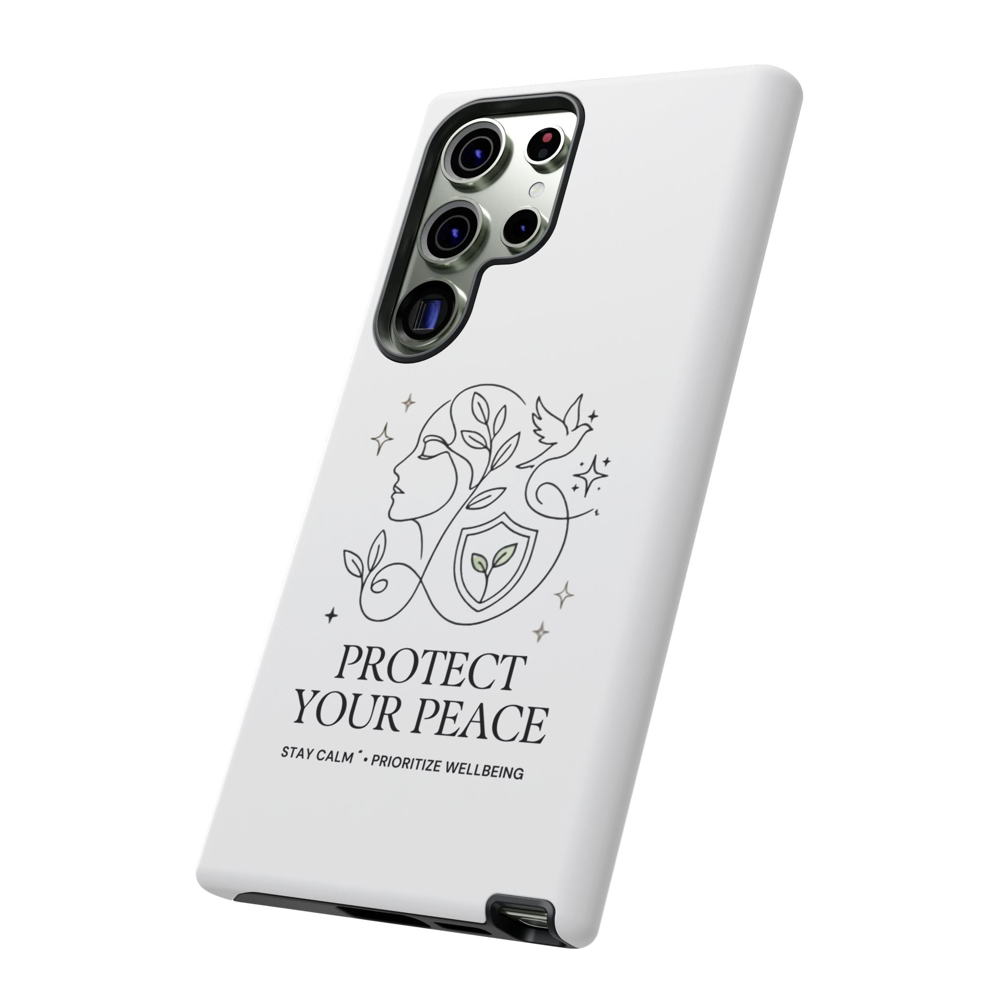 Protect Your Peace Phone Case – Minimalist Wellness iPhone Cover