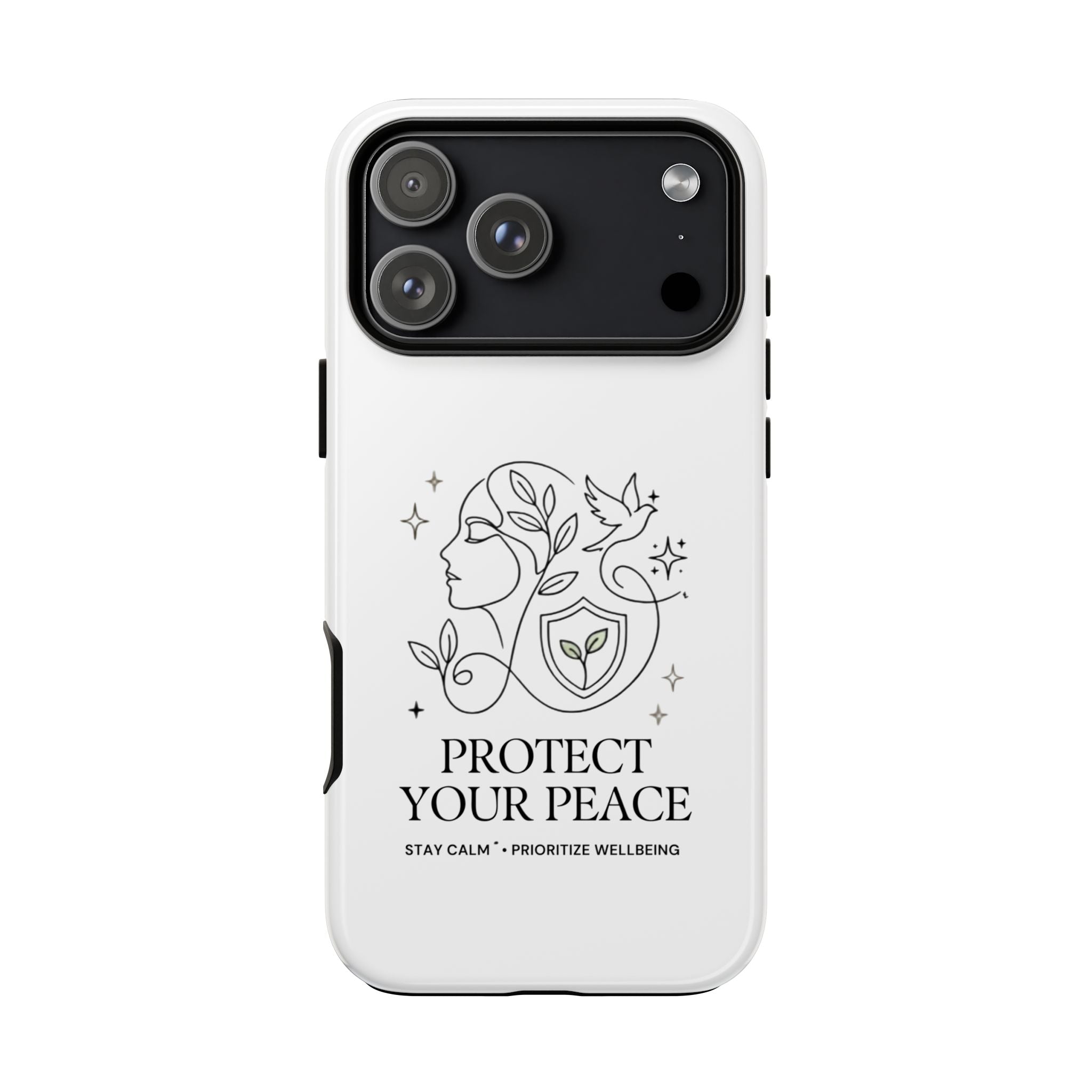 Protect Your Peace Phone Case – Minimalist Wellness iPhone Cover