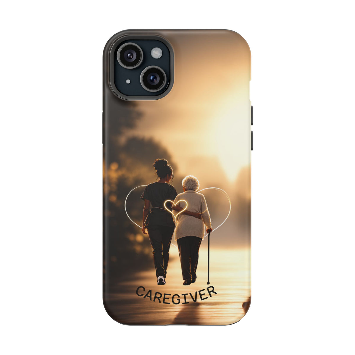 Caregiver Phone Case — Impact-Resistant Protective Case with Heart Design