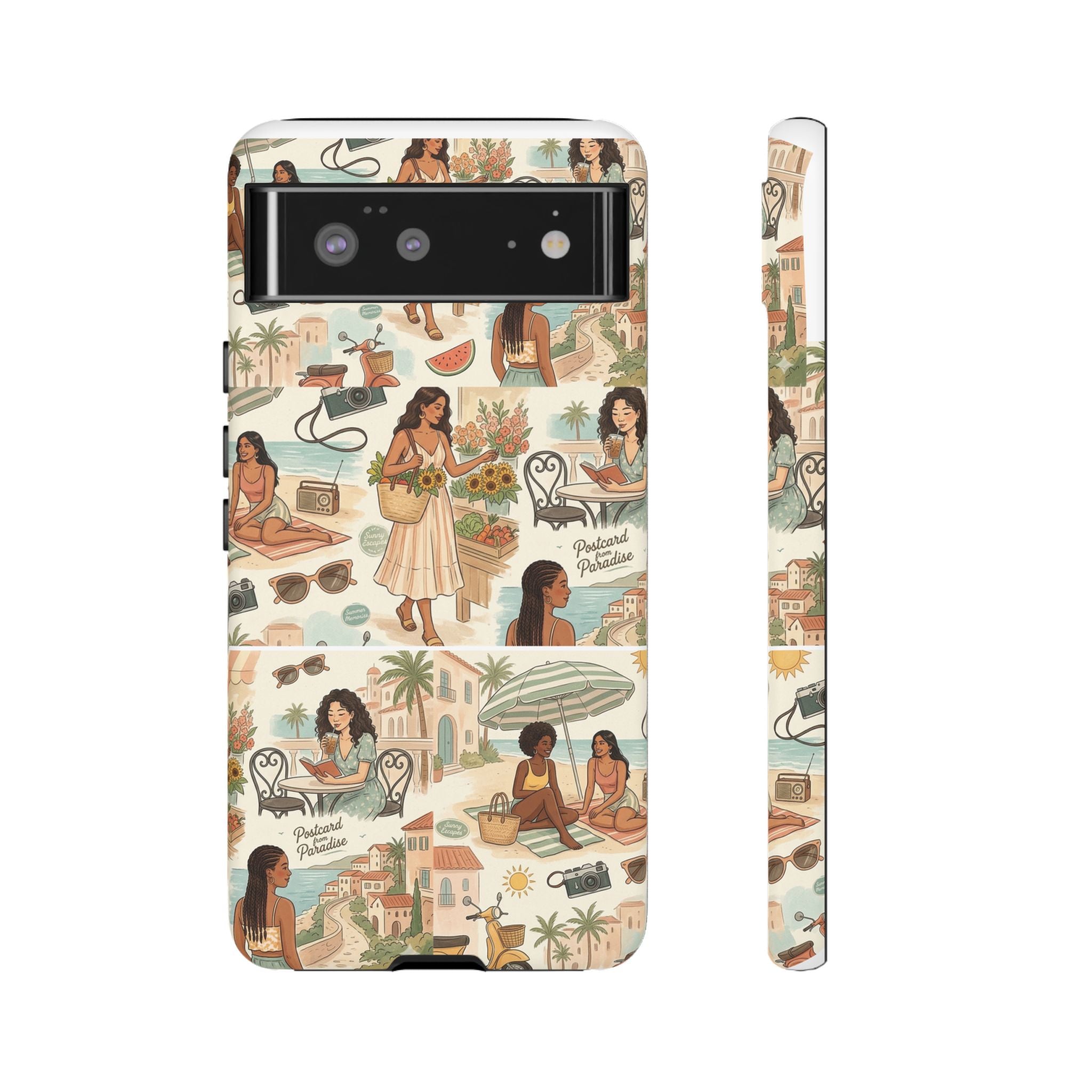 Tropical Vacation Phone Case — Vintage Beach Women Pattern
