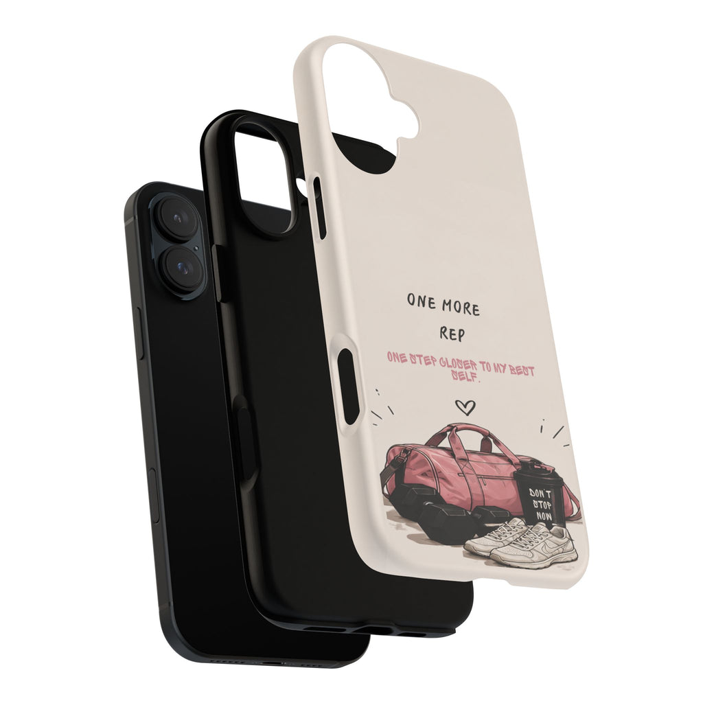 Gym Phone Case — "One More Rep" Workout Duffle & Sneakers Protective Case
