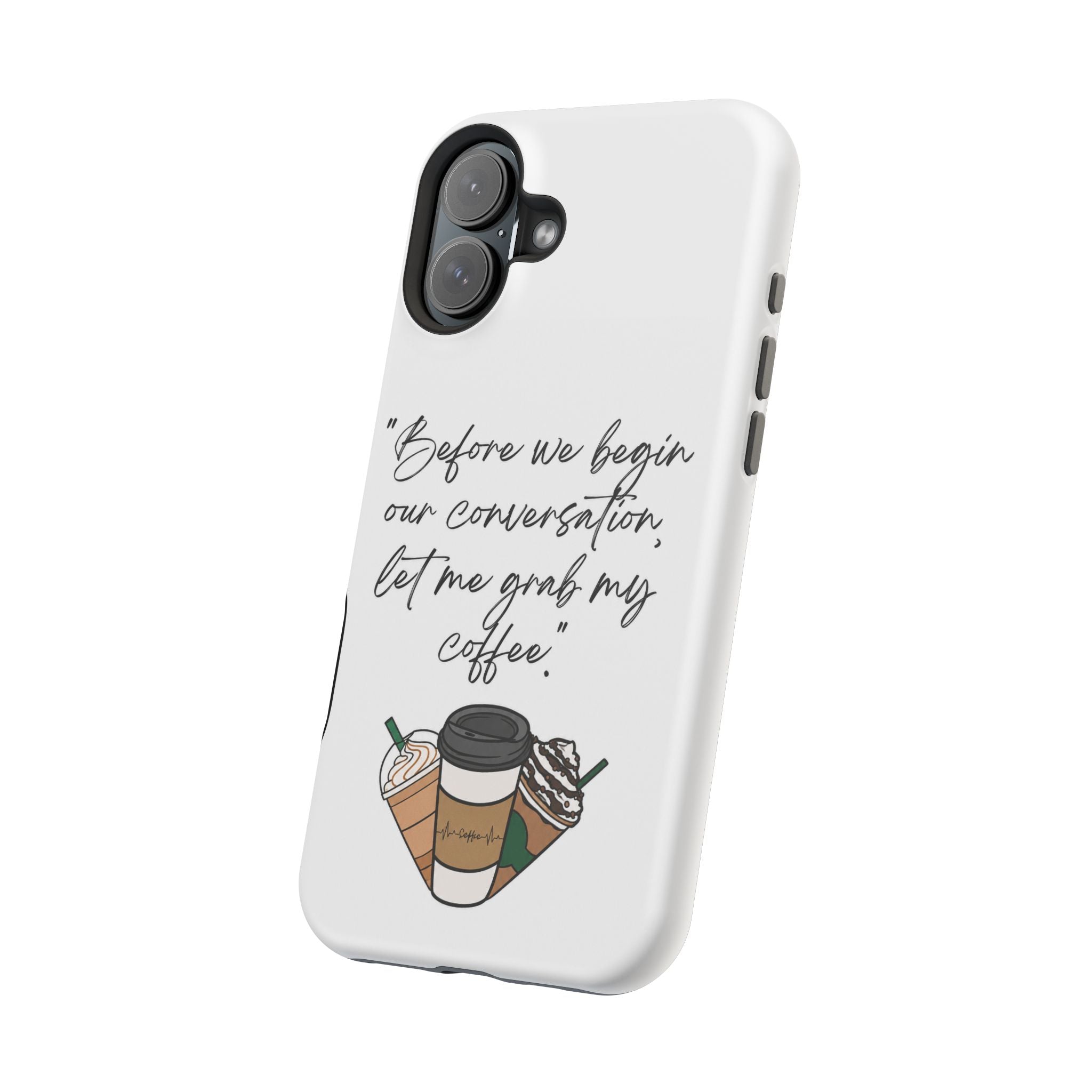 Coffee Quote Magnetic Impact-Resistant Phone Case