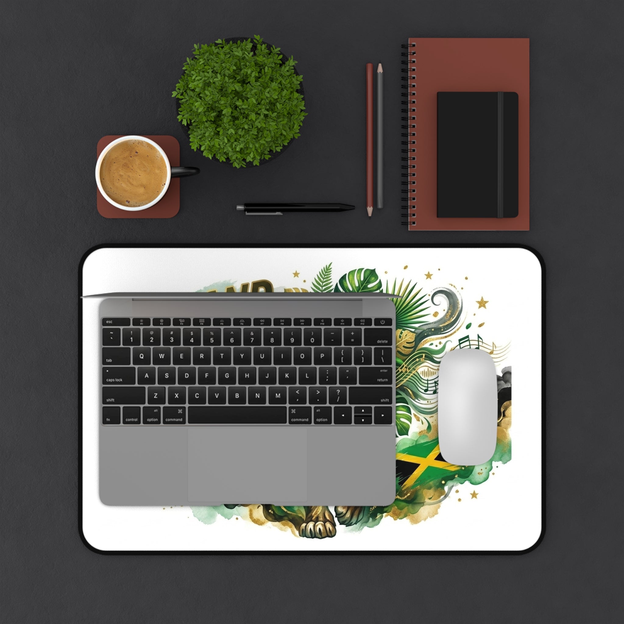 Island Energy Desk Mat — Jamaican Lion Gaming/Office Mouse Pad