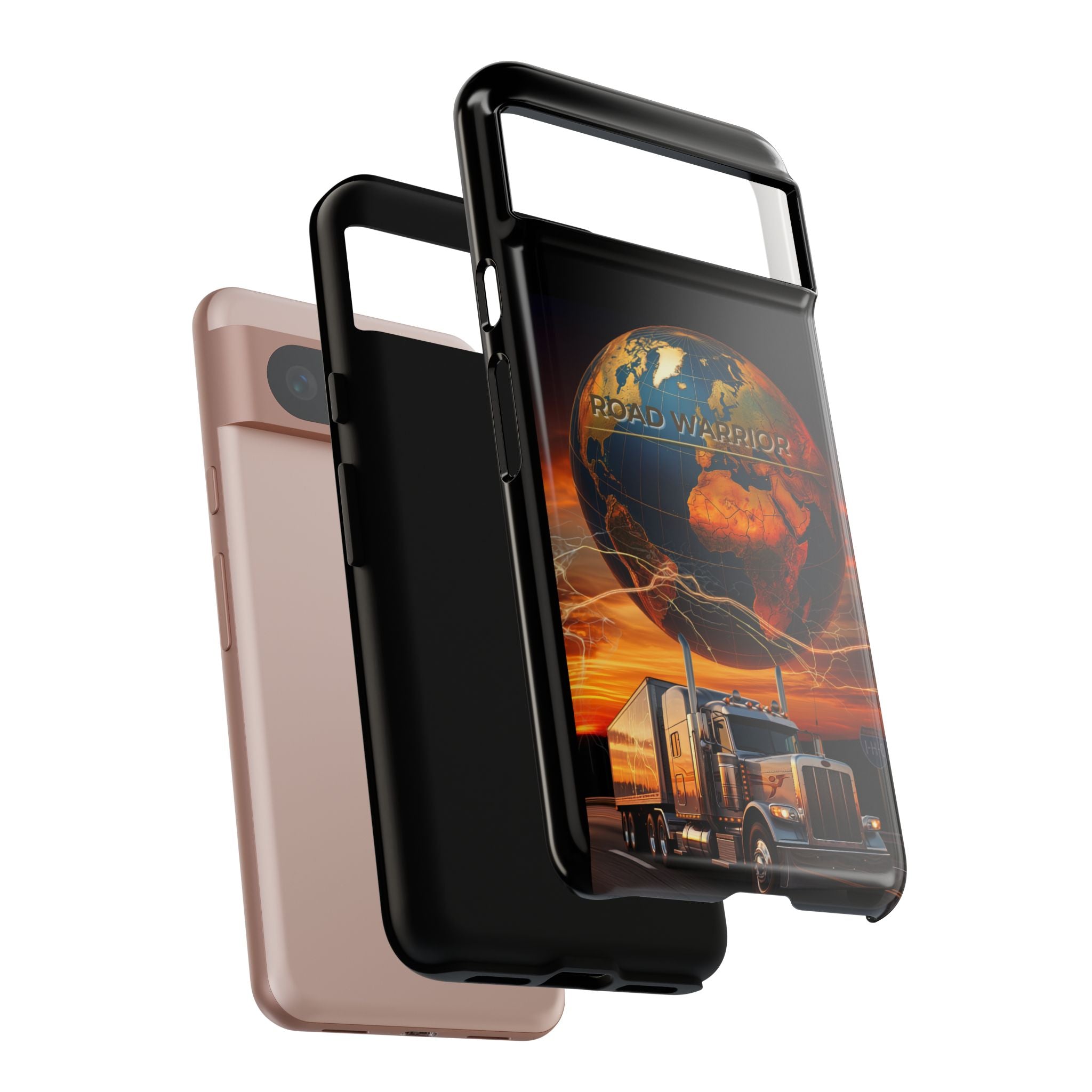 Truck Driver Phone Case — 'Global Road Warrior' Semi Truck Globe Tough Phone Cover