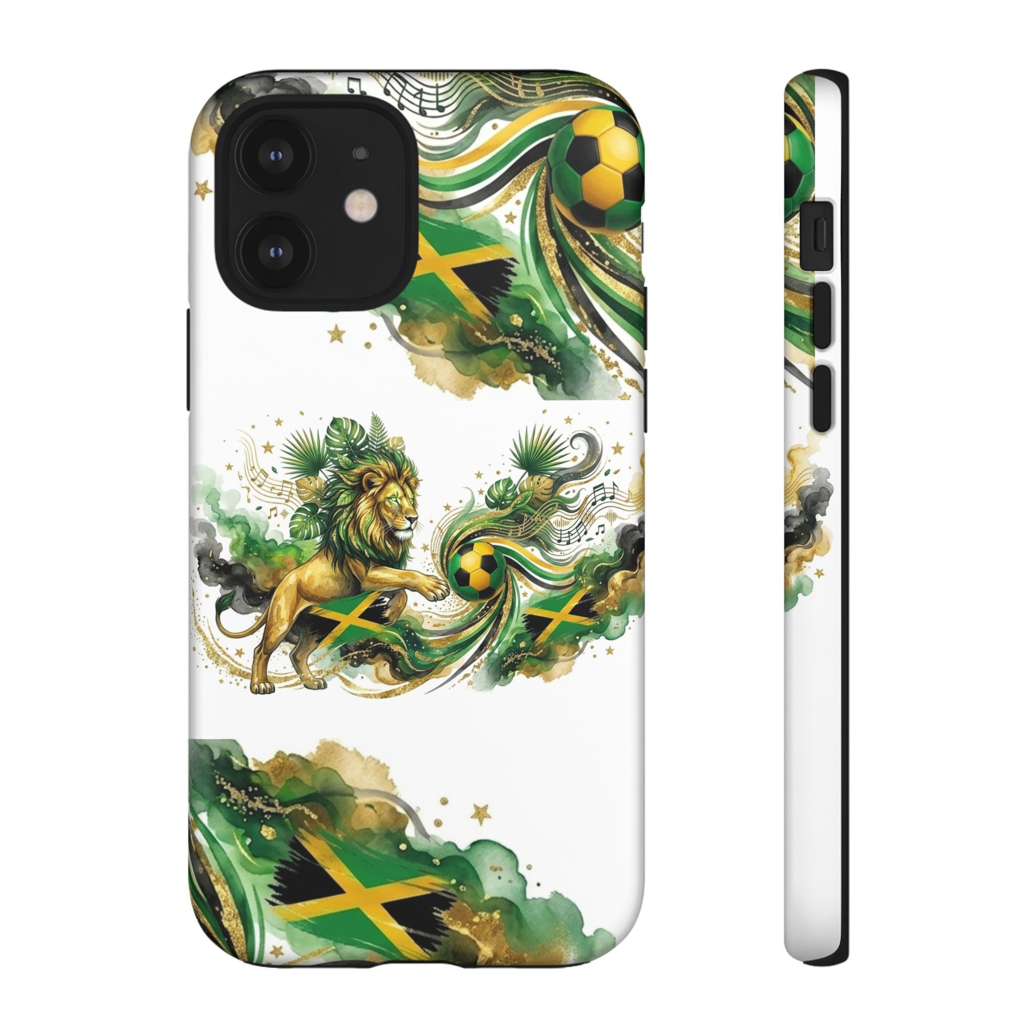 Jamaica Lion Phone Case — Jamaican Flag Rasta Protective Tough Case
