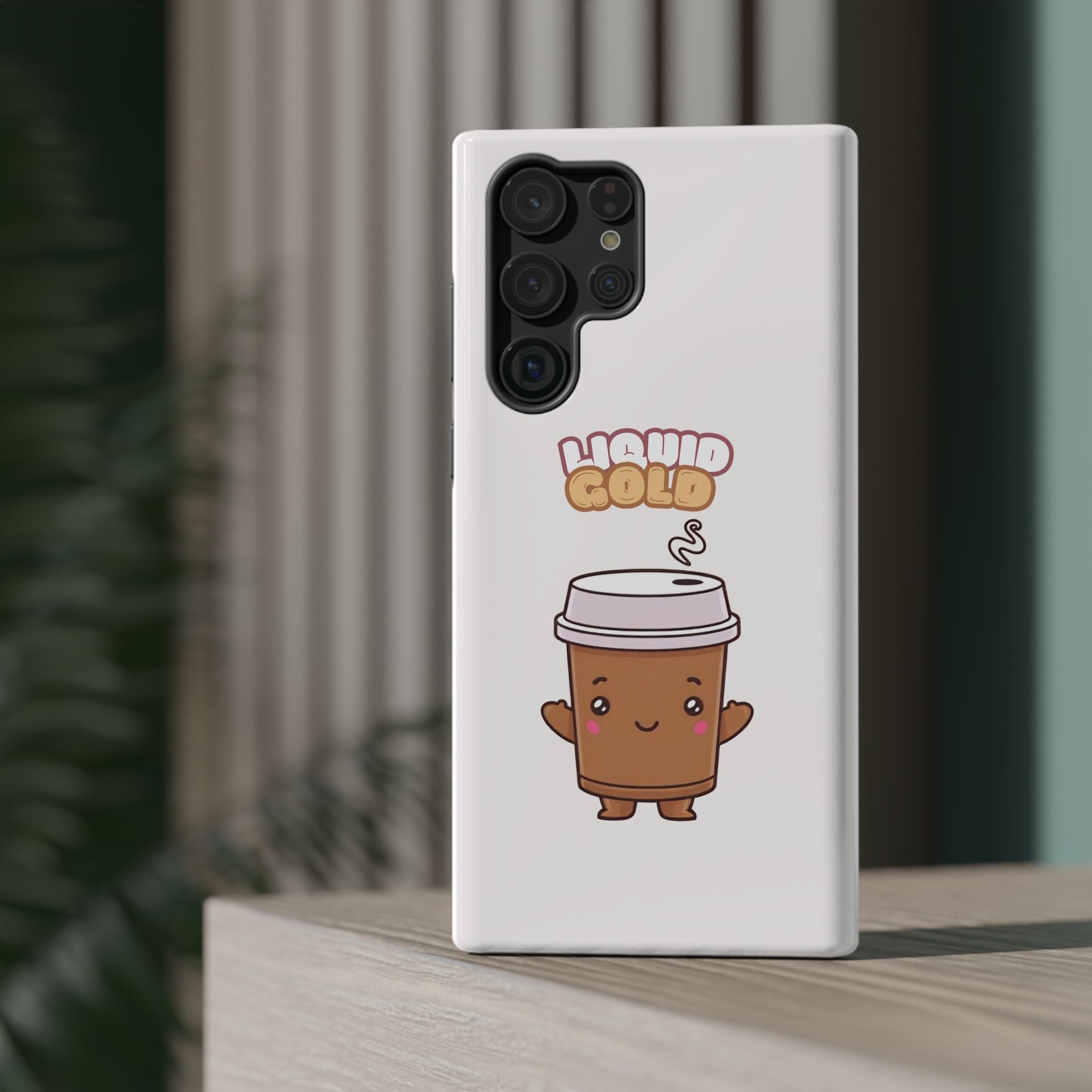 Coffee Cup Phone Case – “Liquid Gold” Cute Kawaii Espresso Impact-Resistant Case