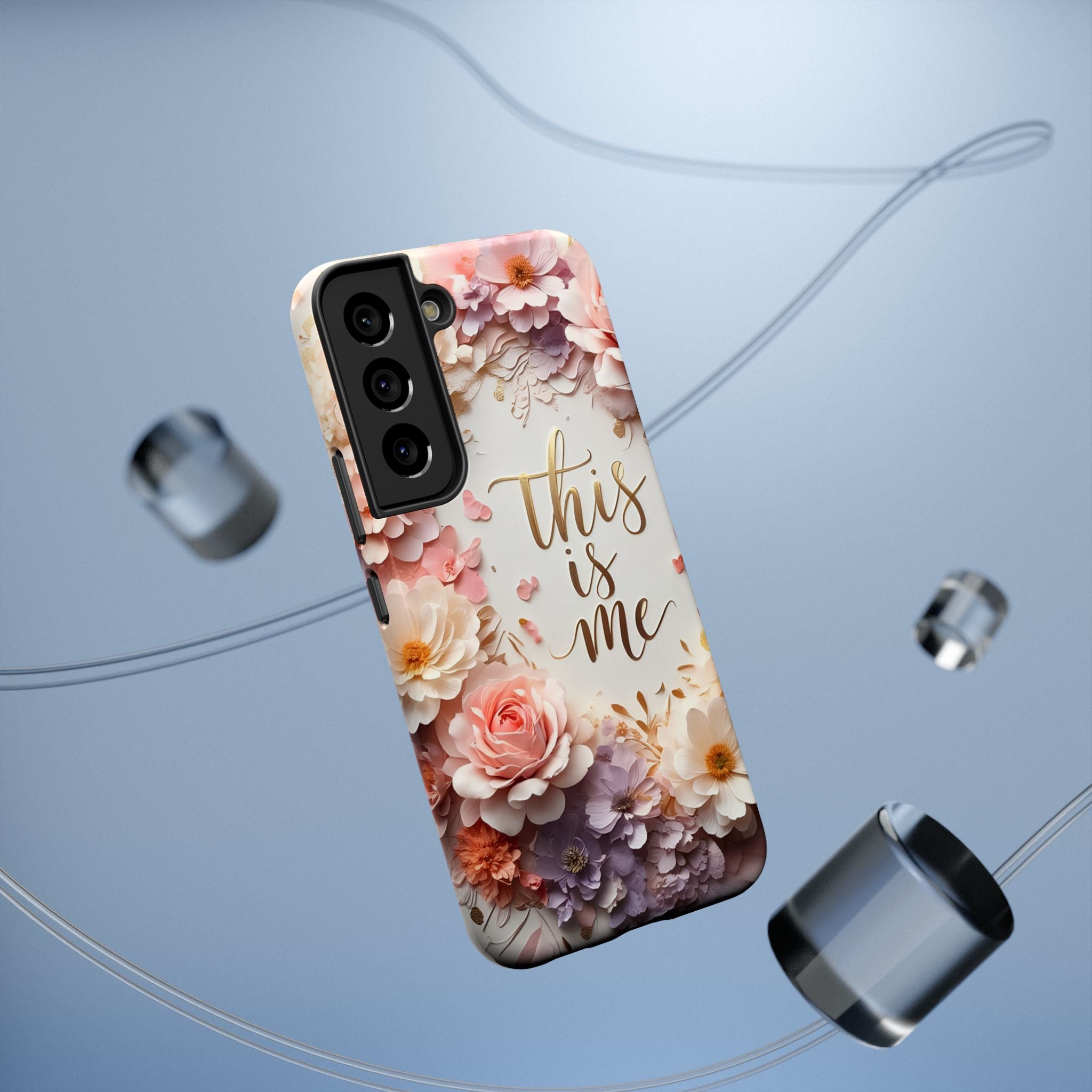 Floral "This Is Me" Phone Case — Impact-Resistant Floral Protective Cover