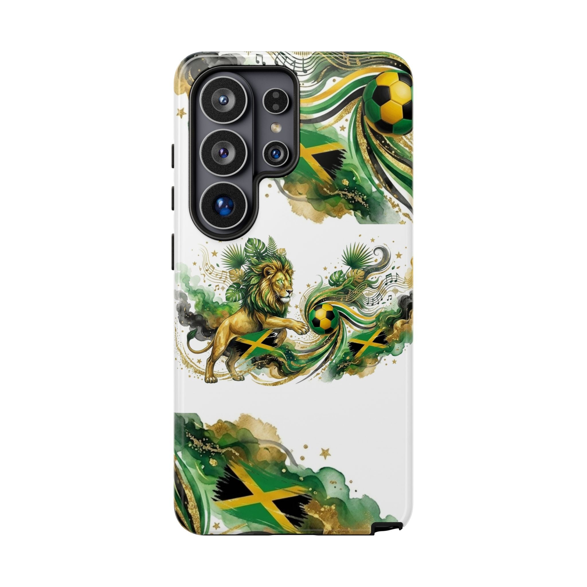 Jamaica Lion Phone Case — Jamaican Flag Rasta Protective Tough Case