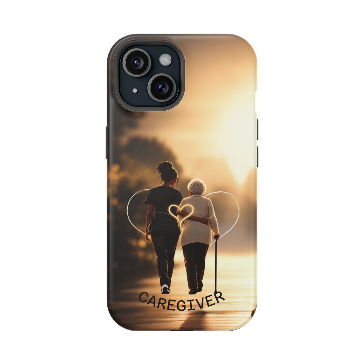 Caregiver Phone Case — Impact-Resistant Protective Case with Heart Design