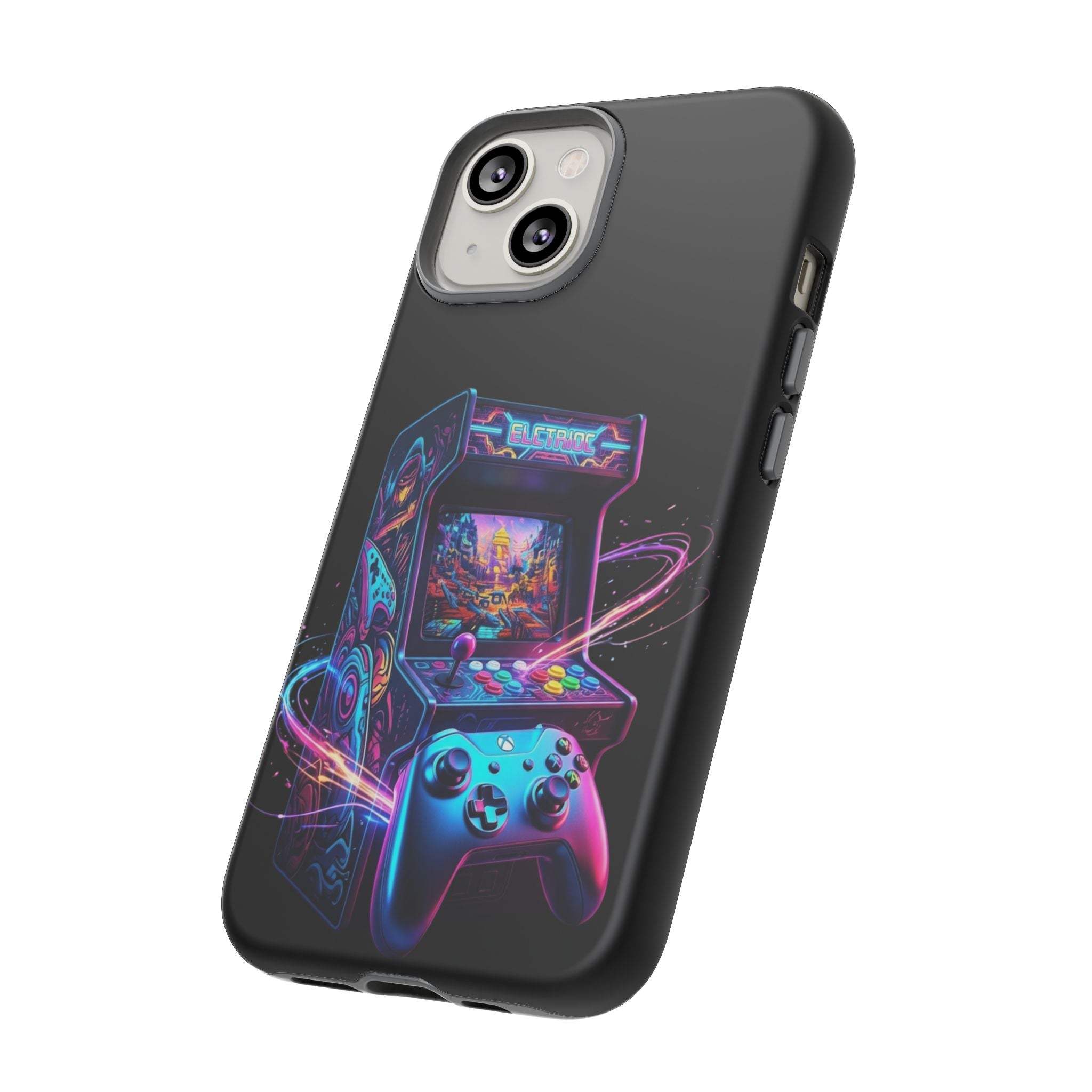 Retro Arcade Phone Case — Neon Gaming Controller Design