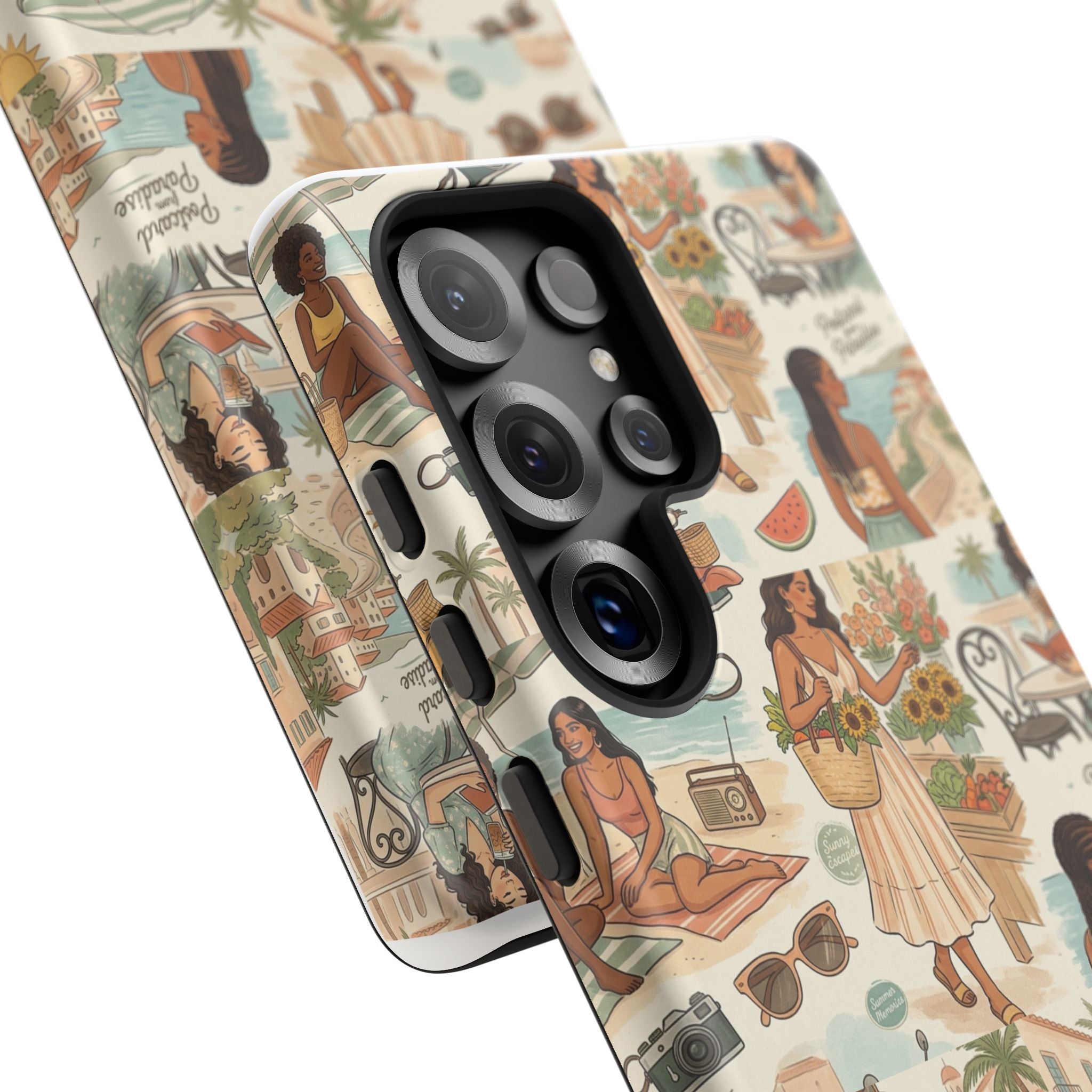 Tropical Vacation Phone Case — Vintage Beach Women Pattern