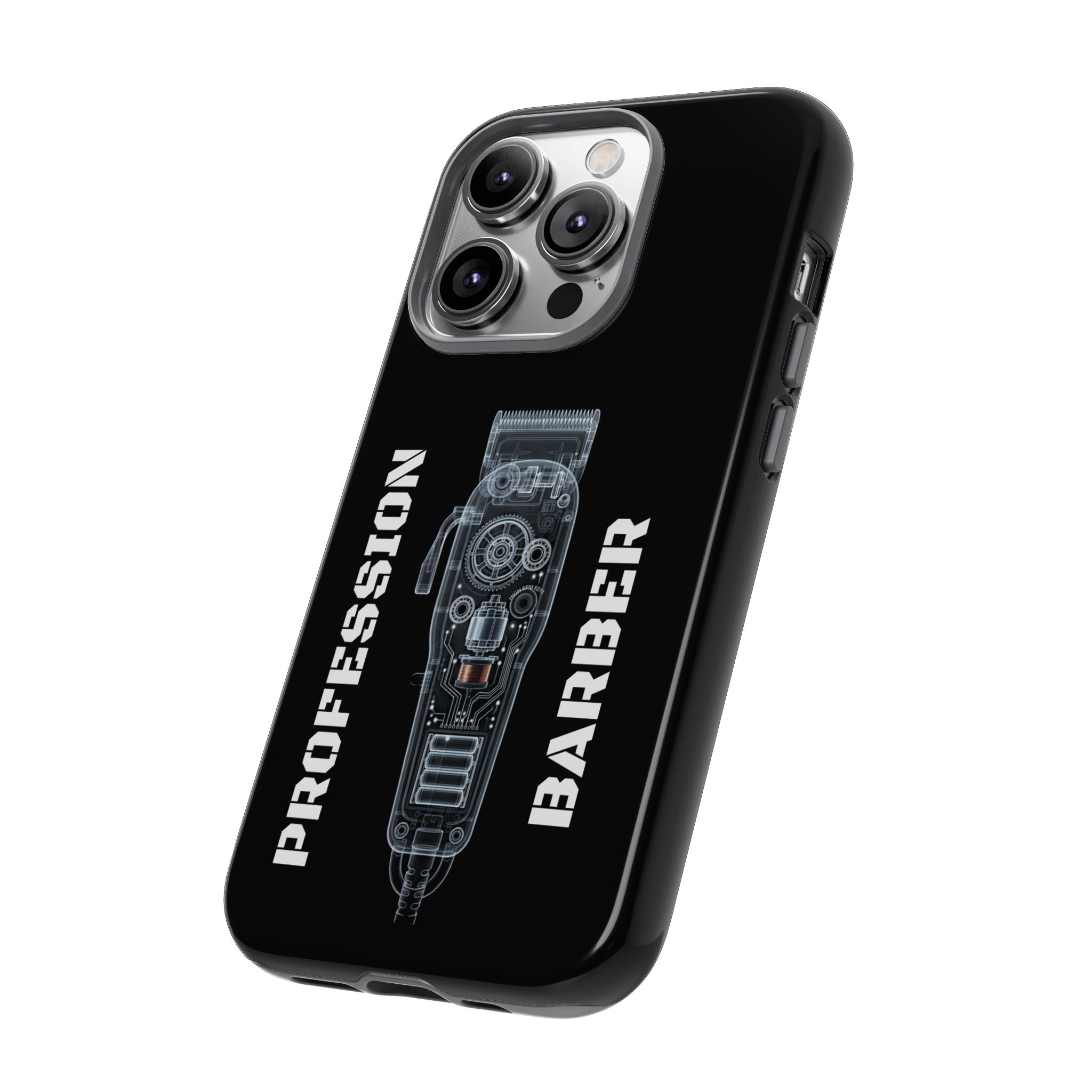 Barber Clip Cord X‑Ray Tough Phone Case – Professional Barber Gift