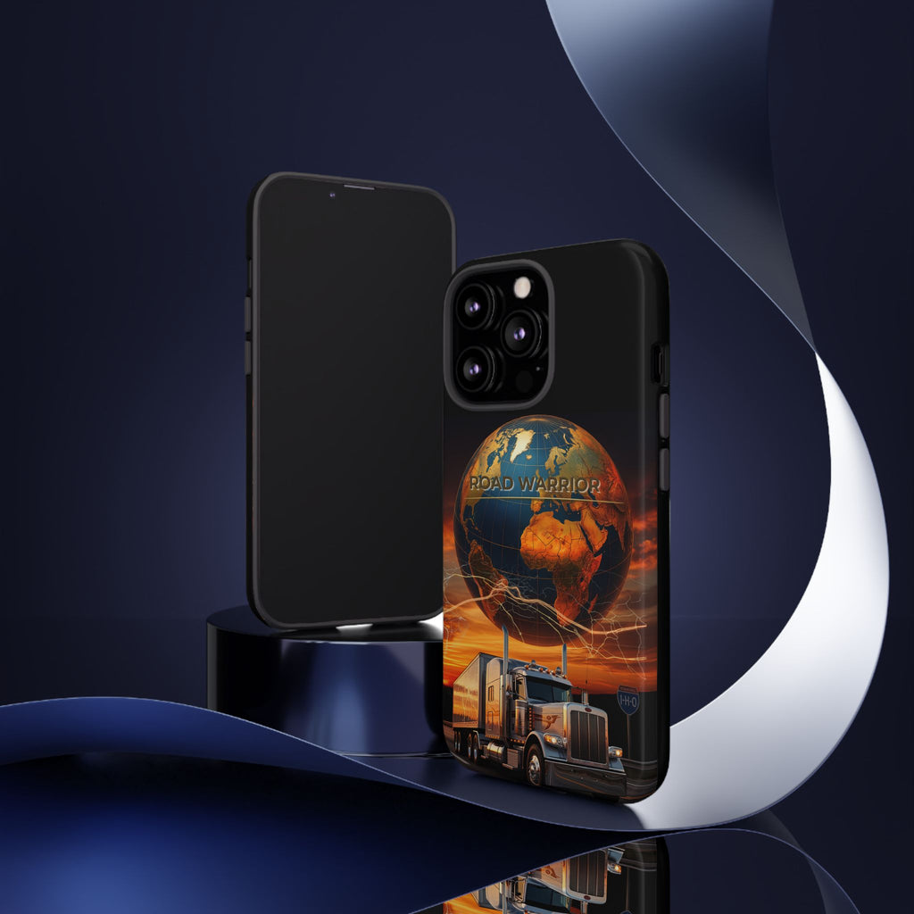 Truck Driver Phone Case — 'Global Road Warrior' Semi Truck Globe Tough Phone Cover