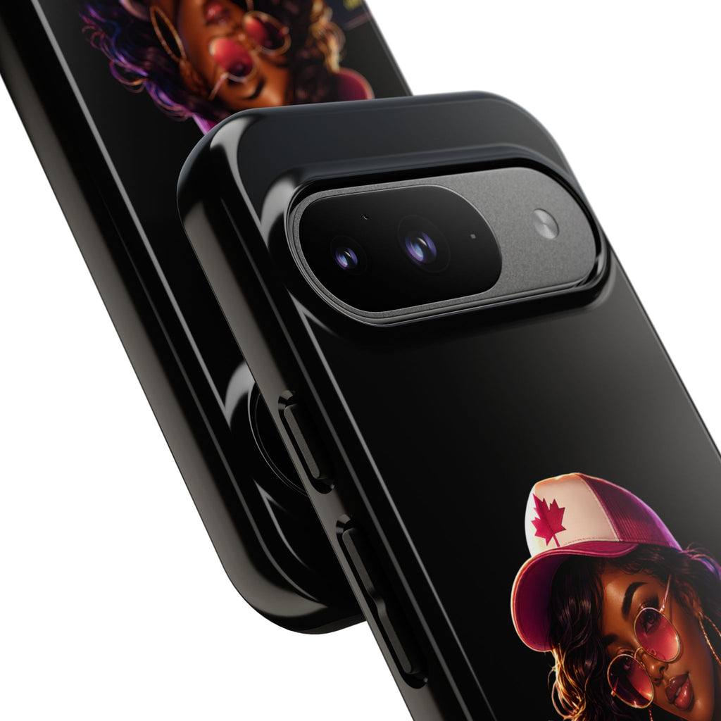 Phone Case — Stylish Urban Woman Design with Maple Cap