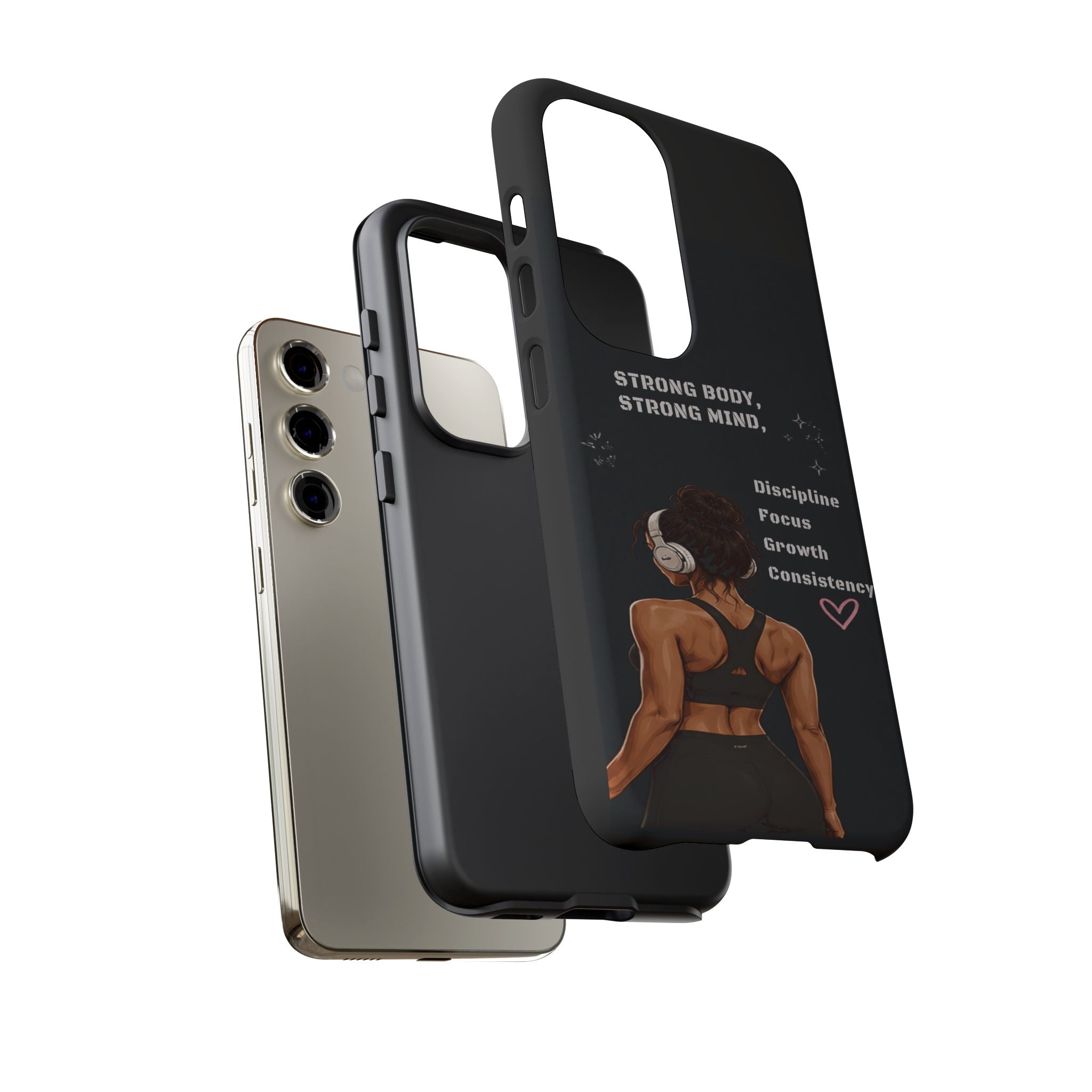 Strong Body, Strong Mind Phone Case — Motivational Fitness Protective Case