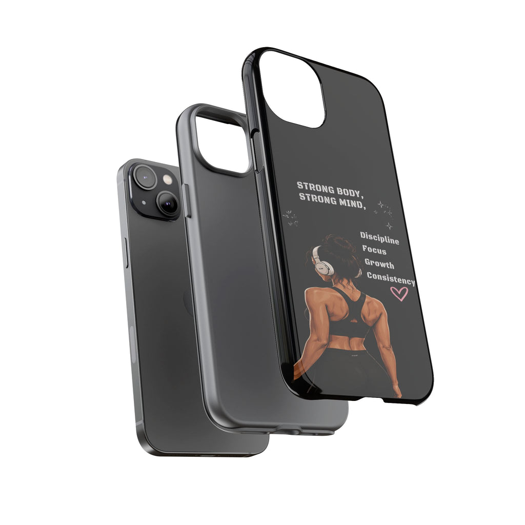 Strong Body, Strong Mind Phone Case — Motivational Fitness Protective Case